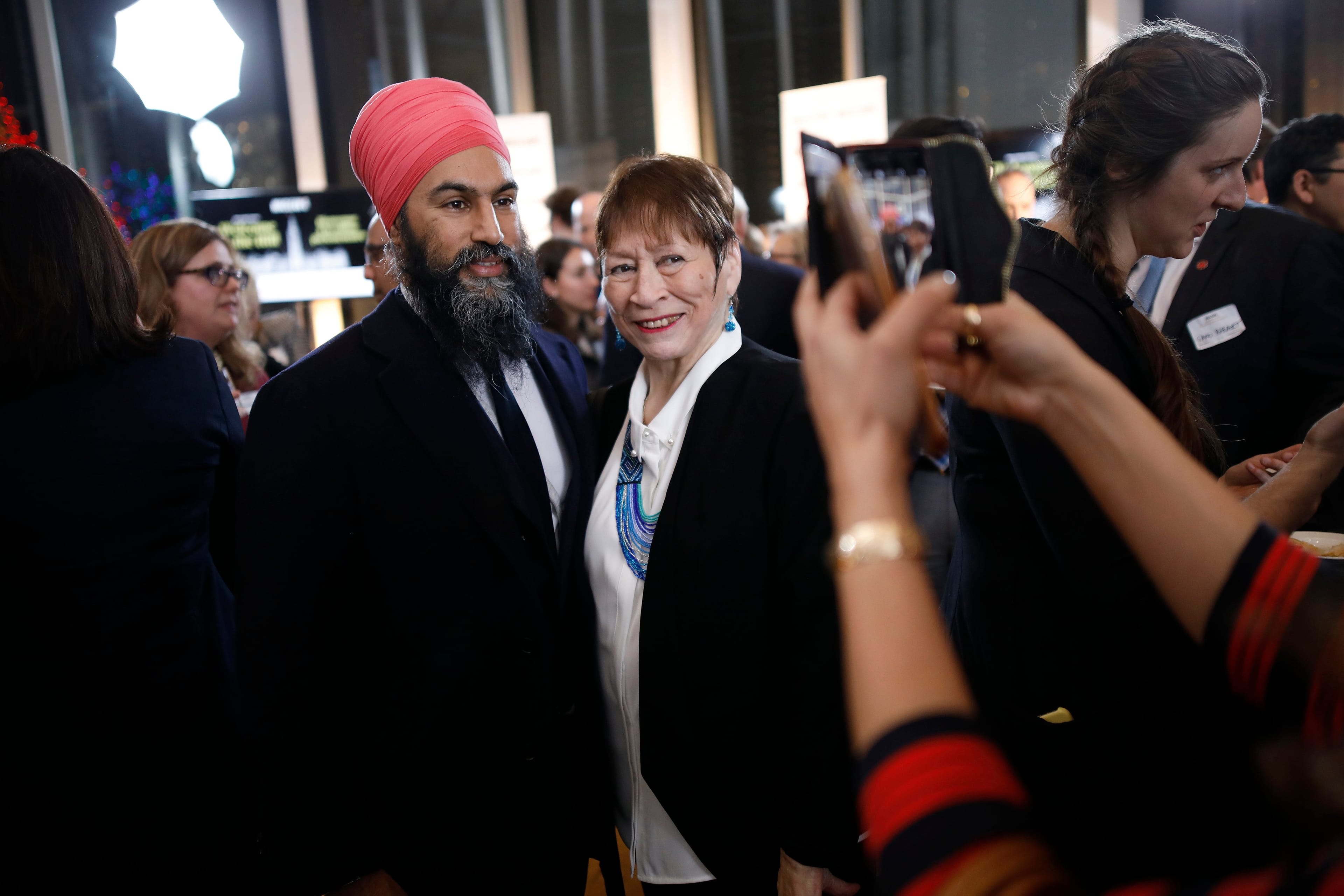NDP Leader Jagmeet Singh and Ethel Blondin-Andrew