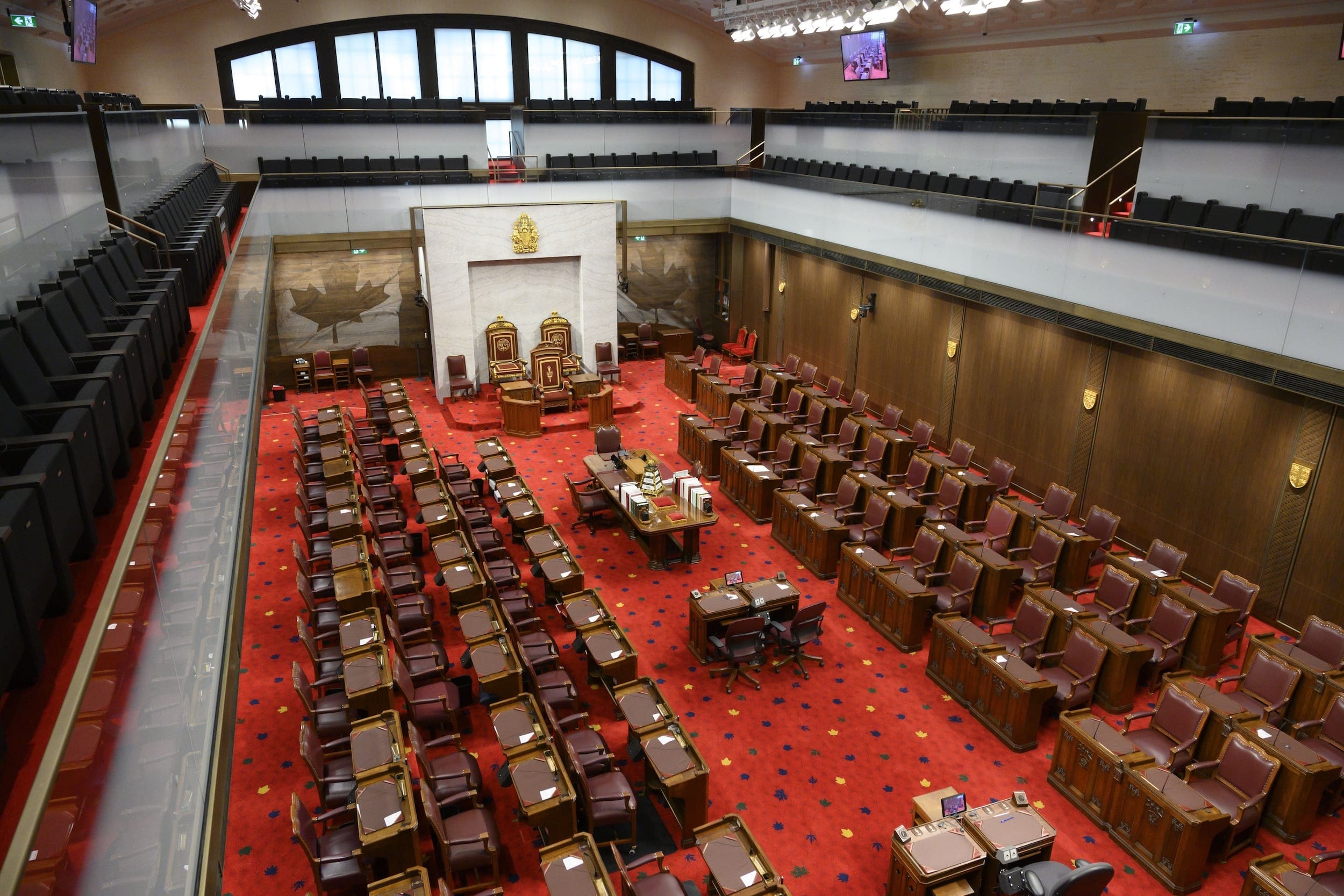 The Senate of Canada building and Senate Chamber are pictured in Ottawa on February 18, 2019. CANADIAN PRESS/Sean Kilpatrick