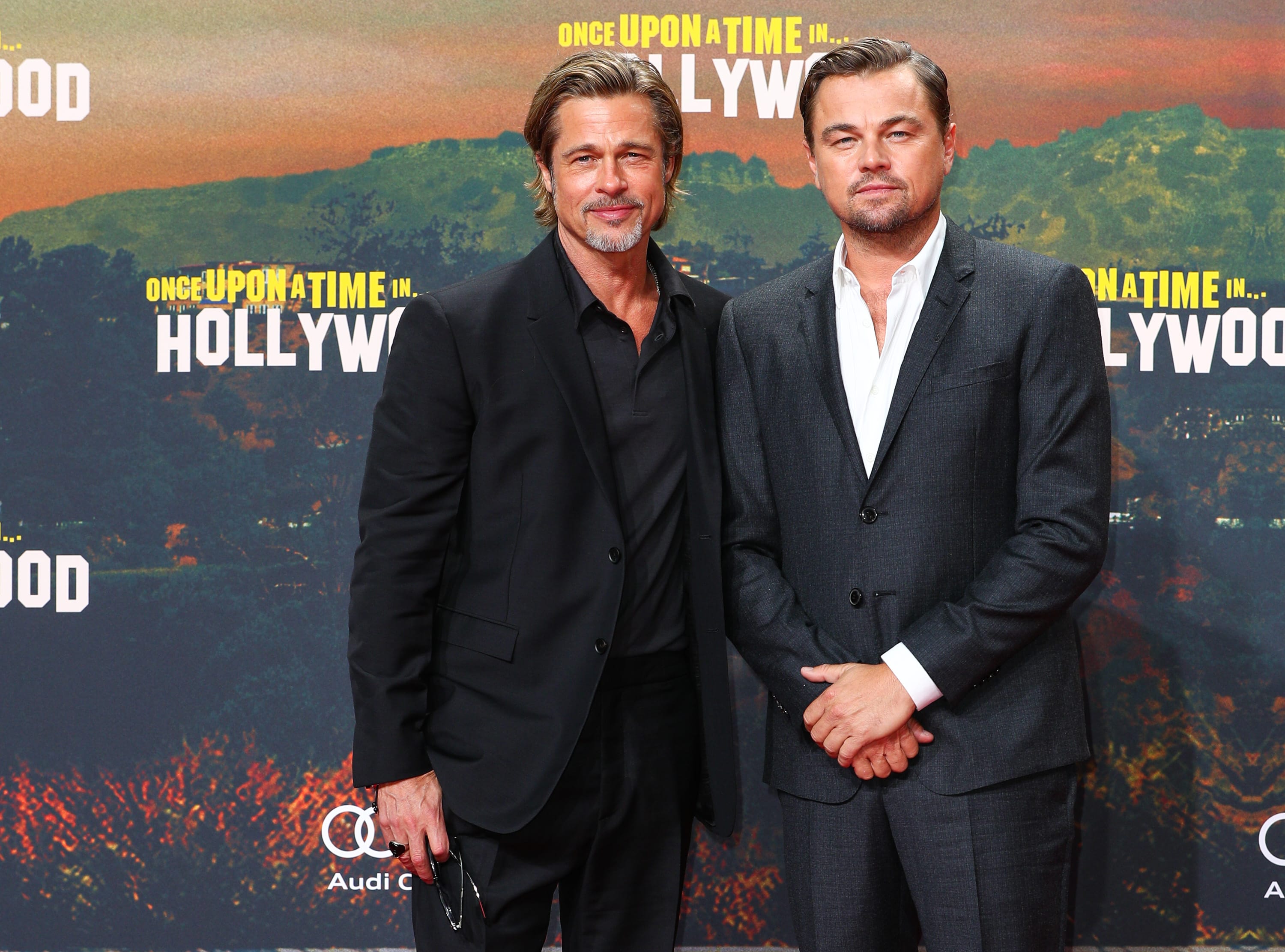 Brad Pitt and Leonardo DiCaprio
attend the premiere of "Once Upon A Time... In Hollywood" at CineStar on Aug. 01, 2019 in Berlin, Germany. (Brian Dowling/Sony Pictures/Getty)