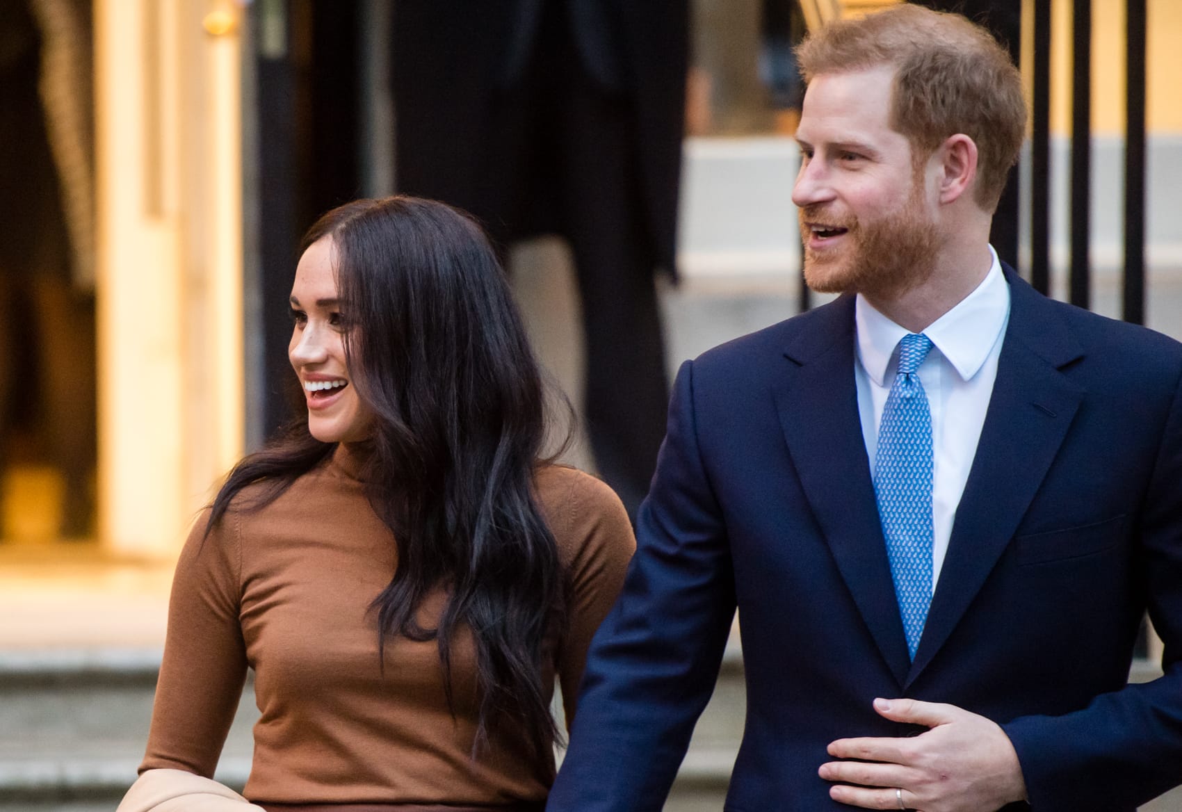 Prince Harry, Duke of Sussex and Meghan, Duchess of Sussex leave Canada House on Jan. 07, 2020 in London, England. (Samir Hussein/WireImage/Getty Images)