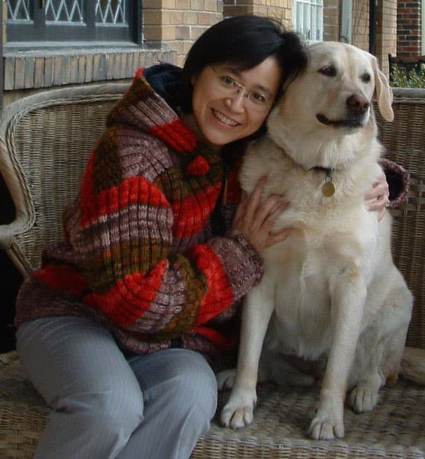 Dr. Madeline Li with her beloved dog, Hailey, in March 2010.