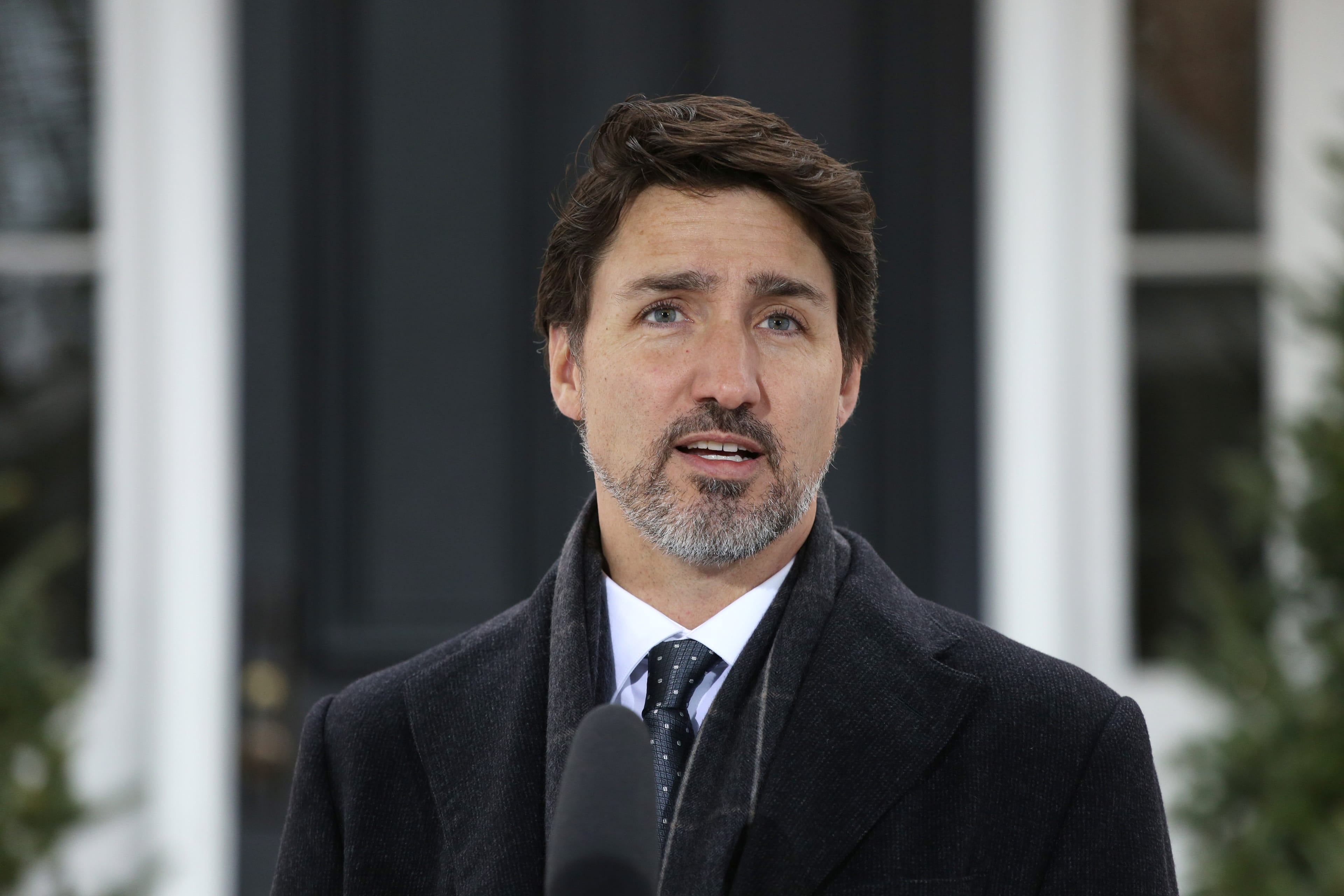 Canadian Prime Minister Justin Trudeau speaks during a news conference on COVID-19 situation in Canada from his residence March 19, 2020 in Ottawa, Canada. (Photo by Dave Chan / AFP) (Photo by DAVE CHAN/AFP via Getty Images)