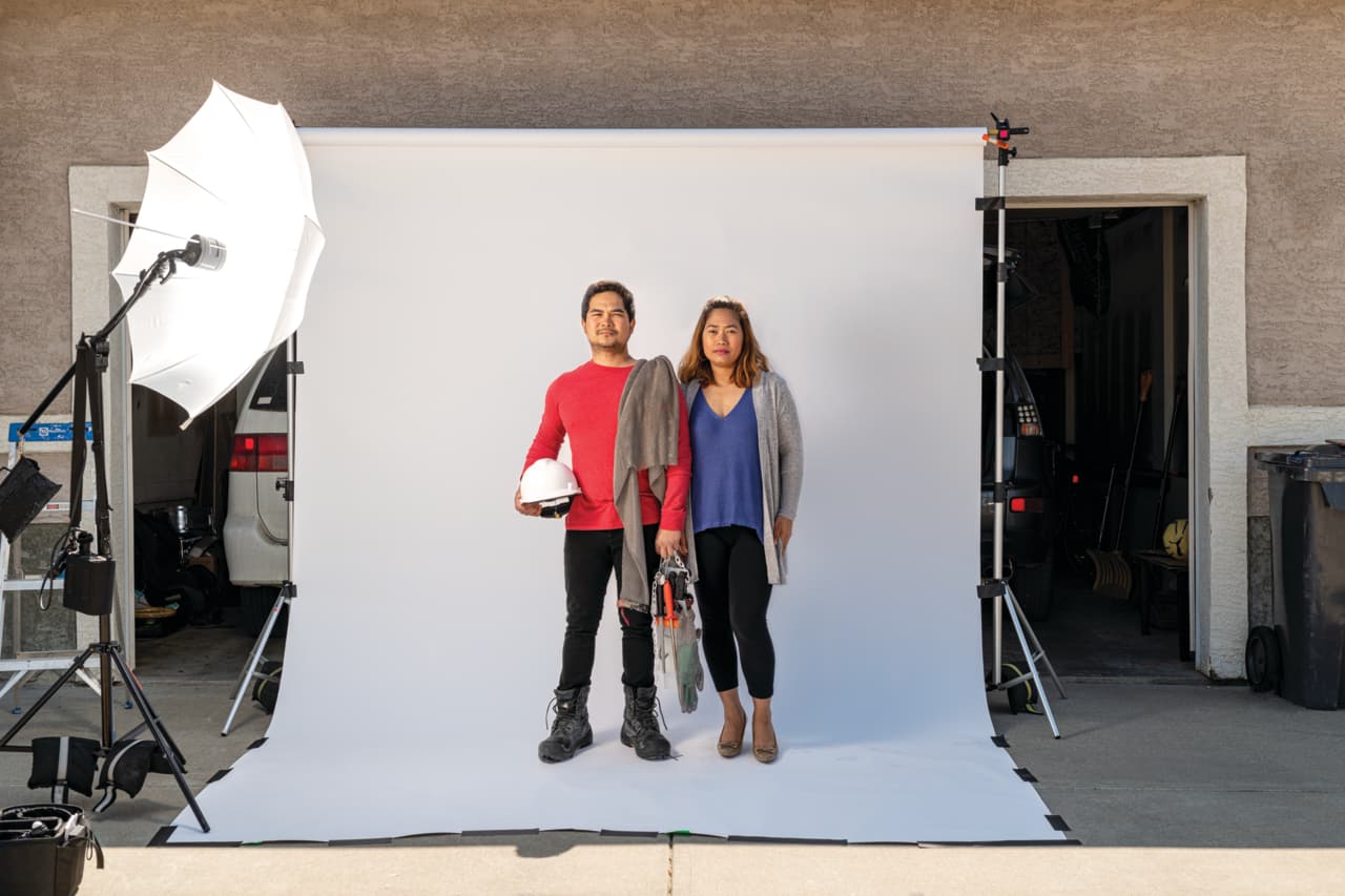 Cargill workers Alfred (left) and Bernadette have both recovered from COVID-19 . (Photograph by Bryce Meyer)