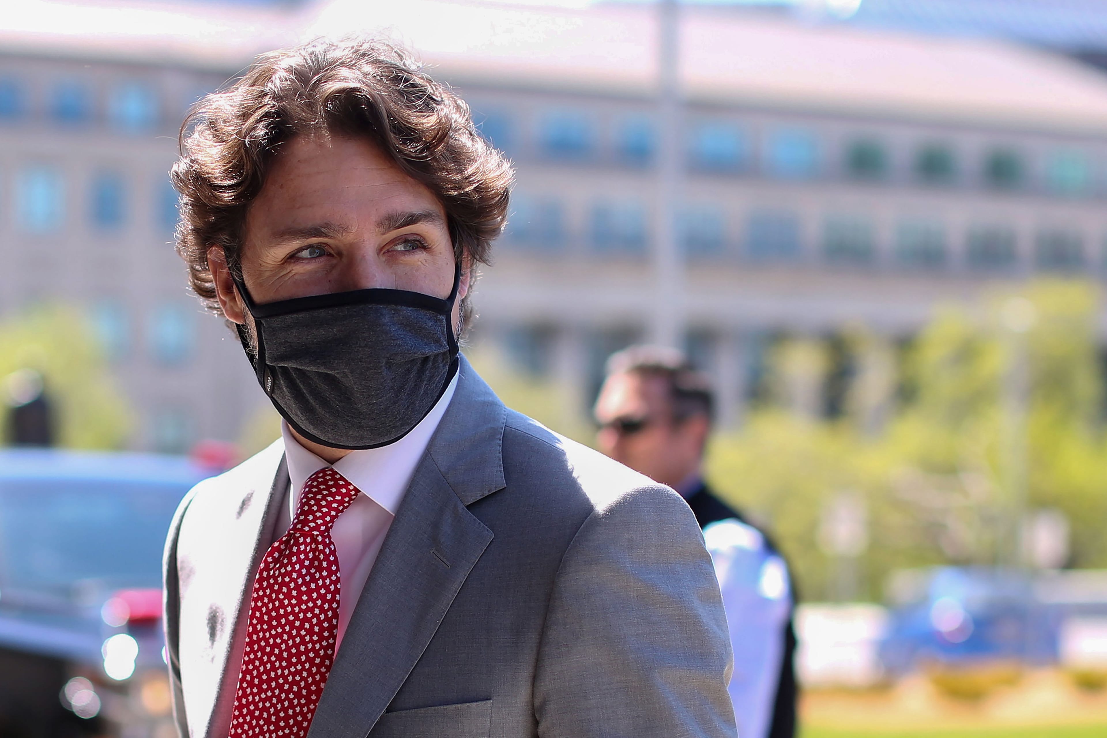 Trudeau arrives on Parliament Hill to attend a sitting of the Special Committee on the COVID-19 Pandemic (Dave Chan/AFP/Getty Images)