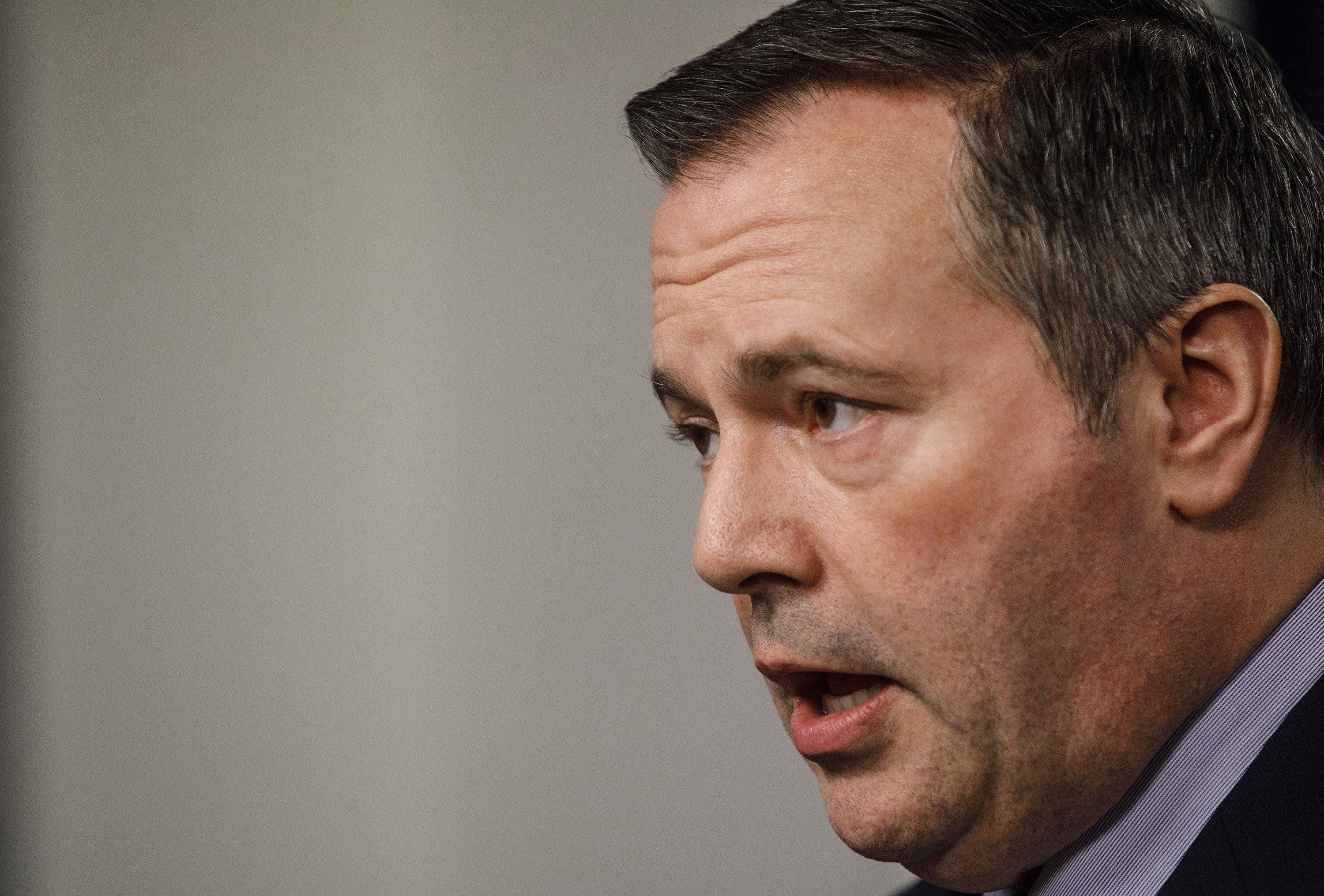 Alberta Premier Jason Kenney at a press conference in Edmonton on Mar. 20, 2020. (Jason Franson/CP)