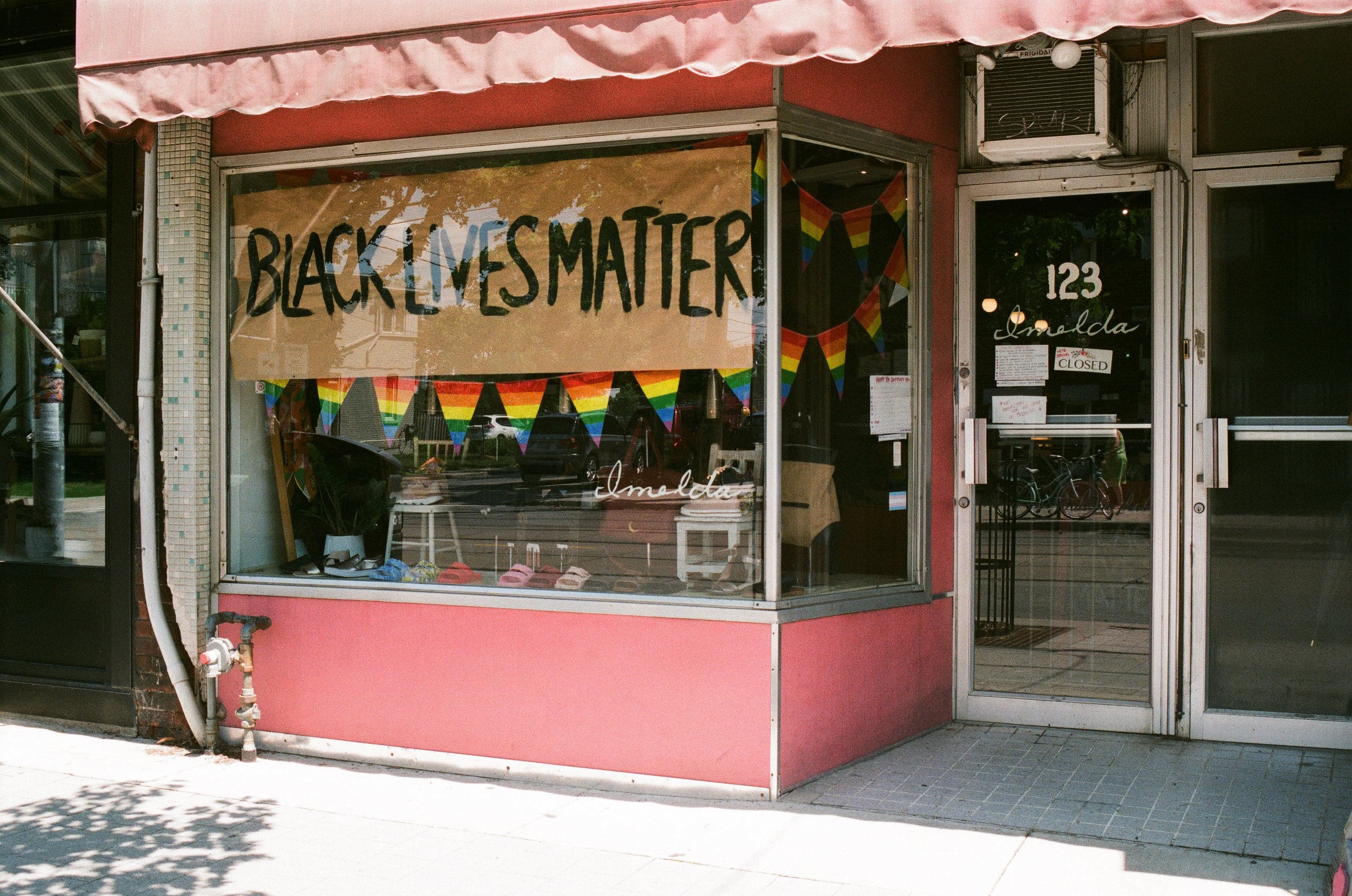 A Roncesvalles Ave business. (Photograph by Gillian Mapp)