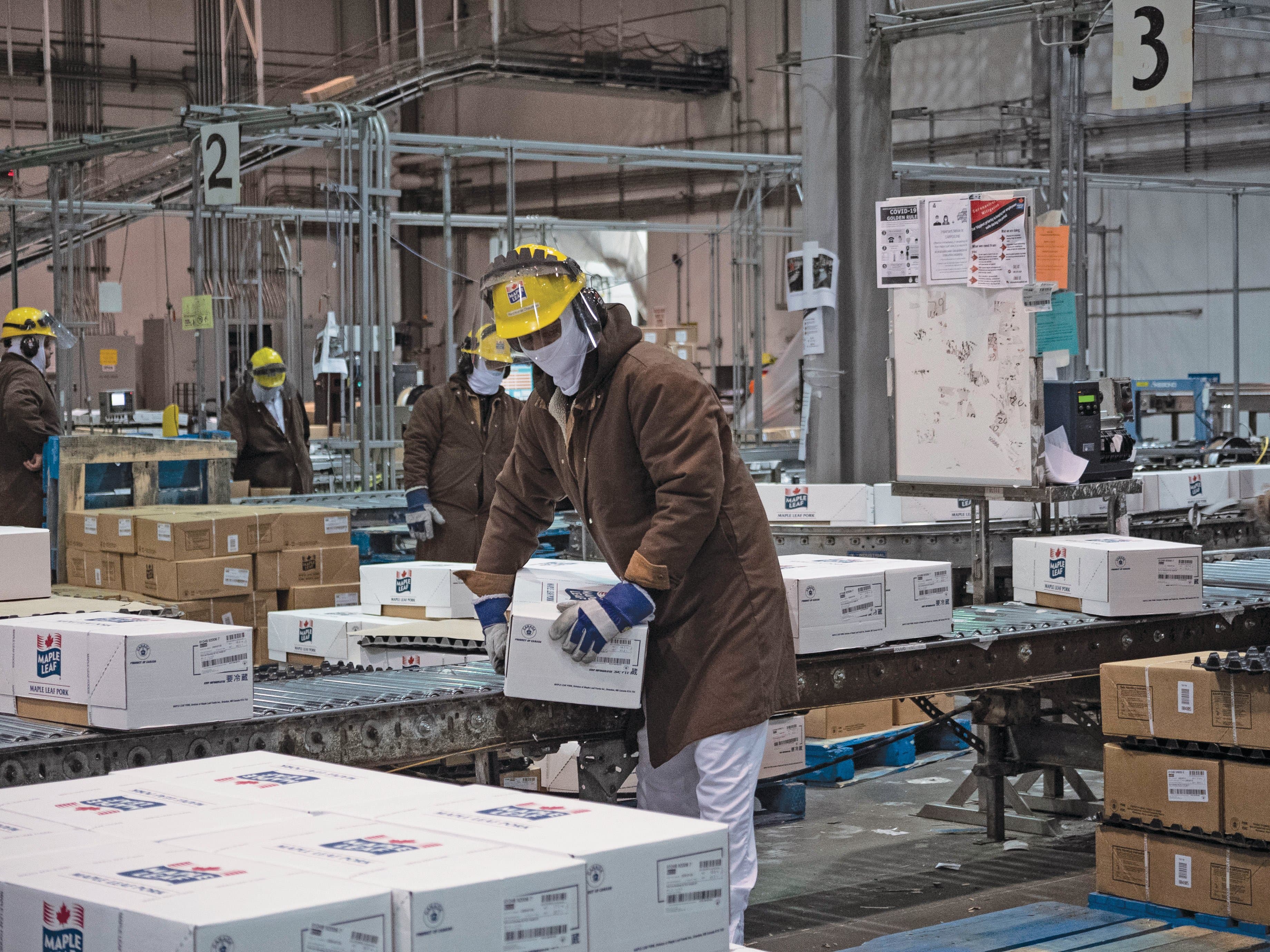 Assiniboine’s meat-cutting facility (Courtesy of Maple Leaf Foods)