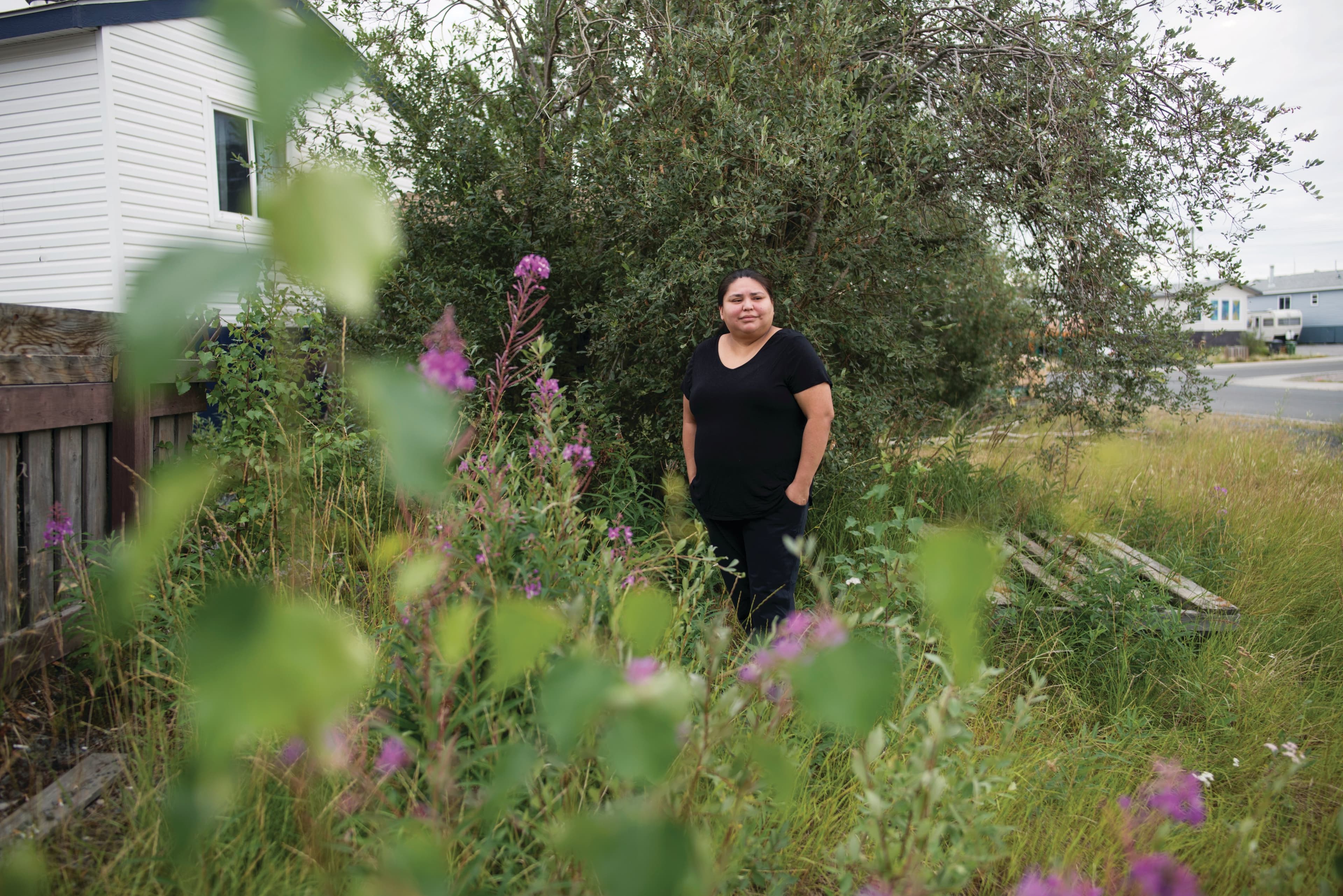 PSW Victoria Wedzin poses in Yellowknife.