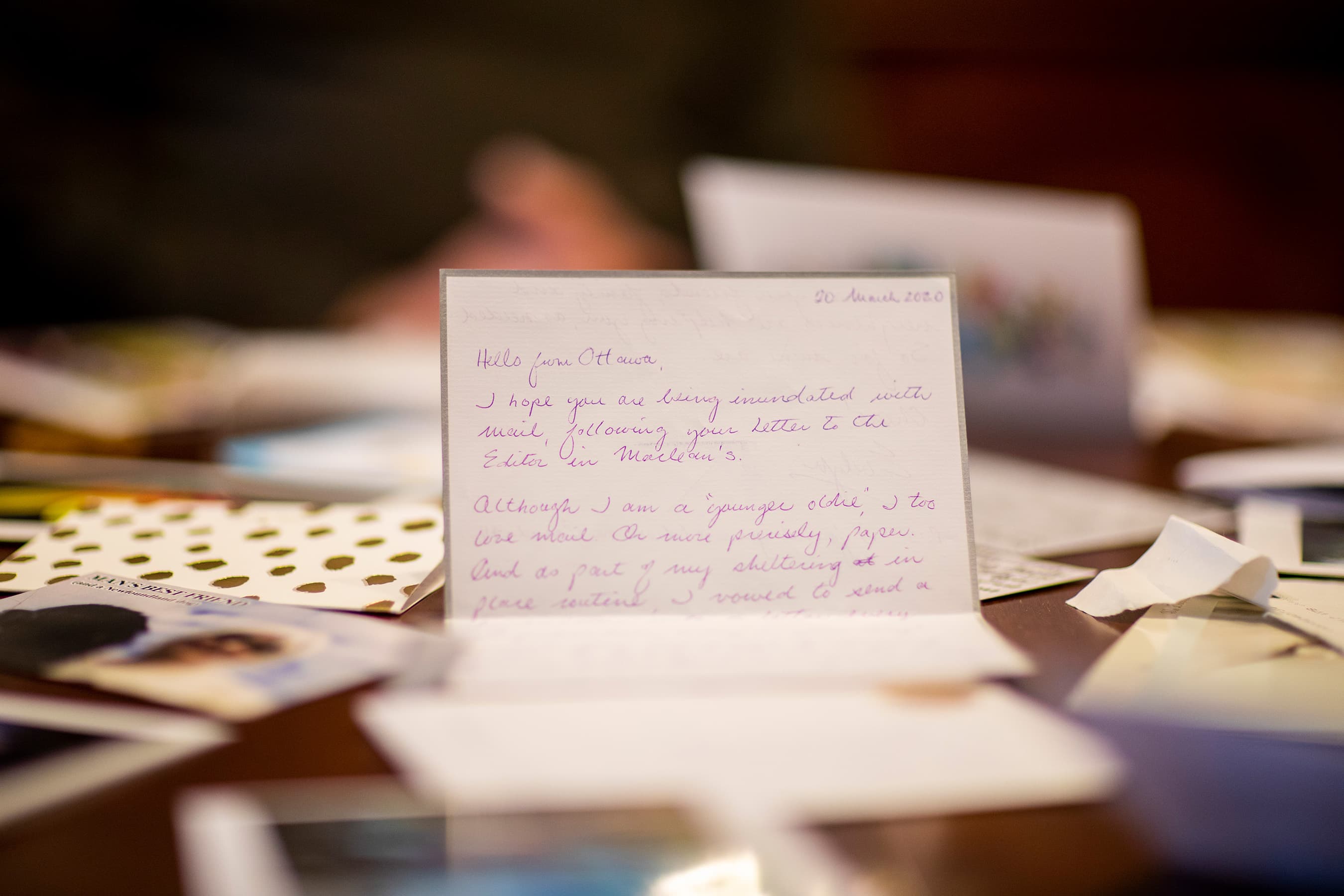 One of Stan’s handwritten letters (Photograph by Carlos Osorio)