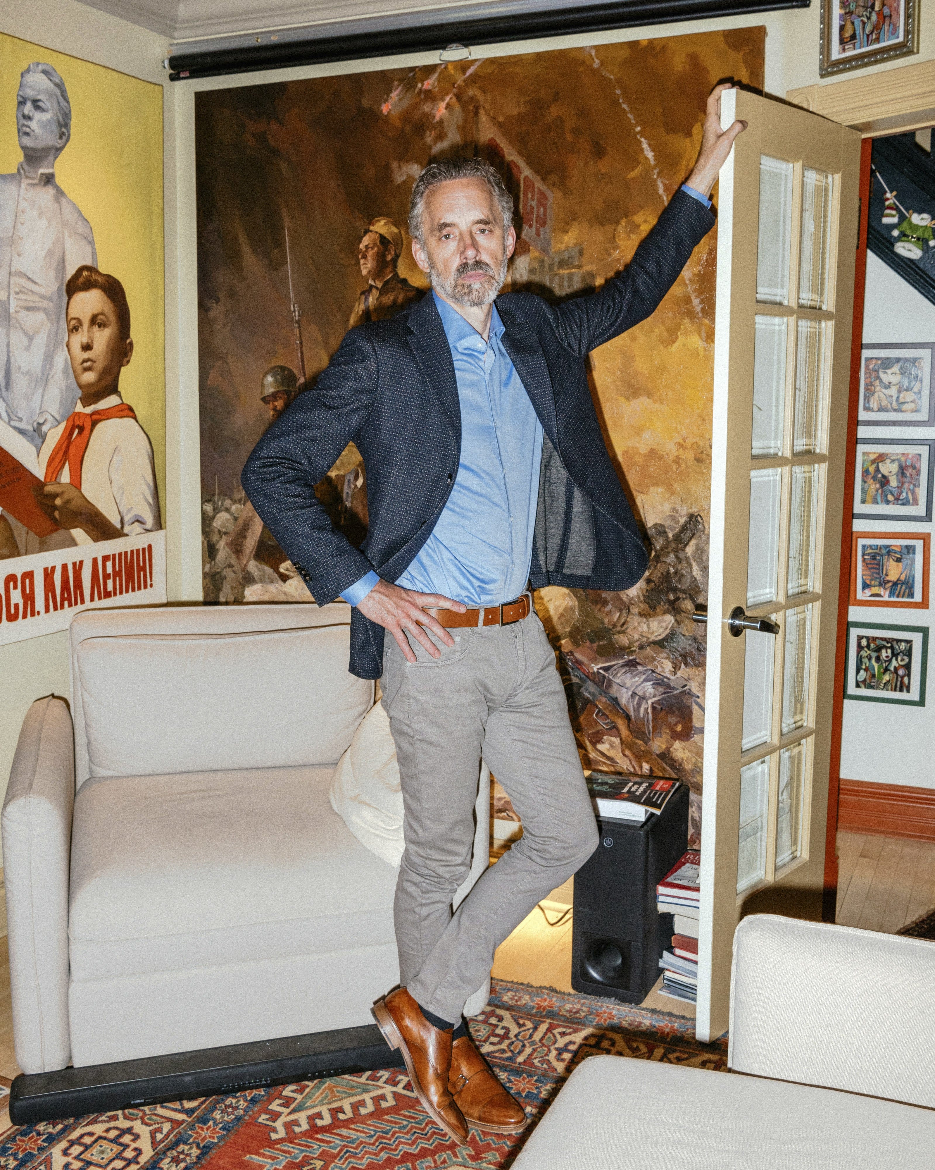 Peterson at home in Toronto, May 2, 2018 (Mark Sommerfeld/The New York Times/Redux)