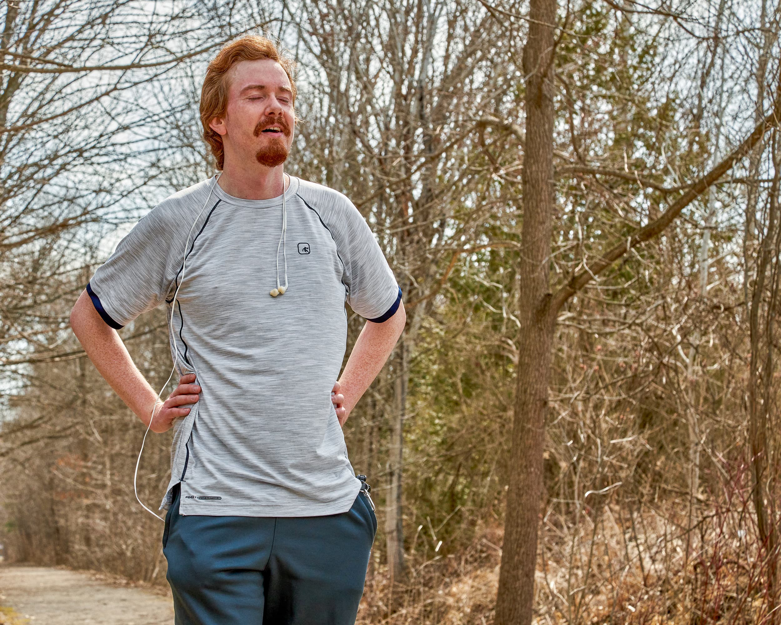 Thomson finishes up a run in Orillia (Photograph by Michael Stuckless)