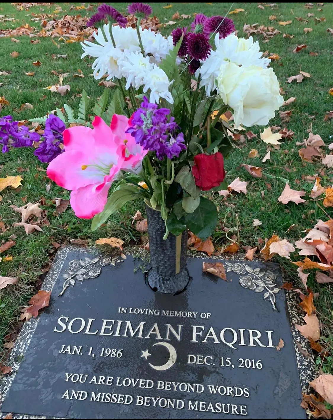 Soleiman Faqiri’s grave (Courtesy of Yusuf Faqiri)