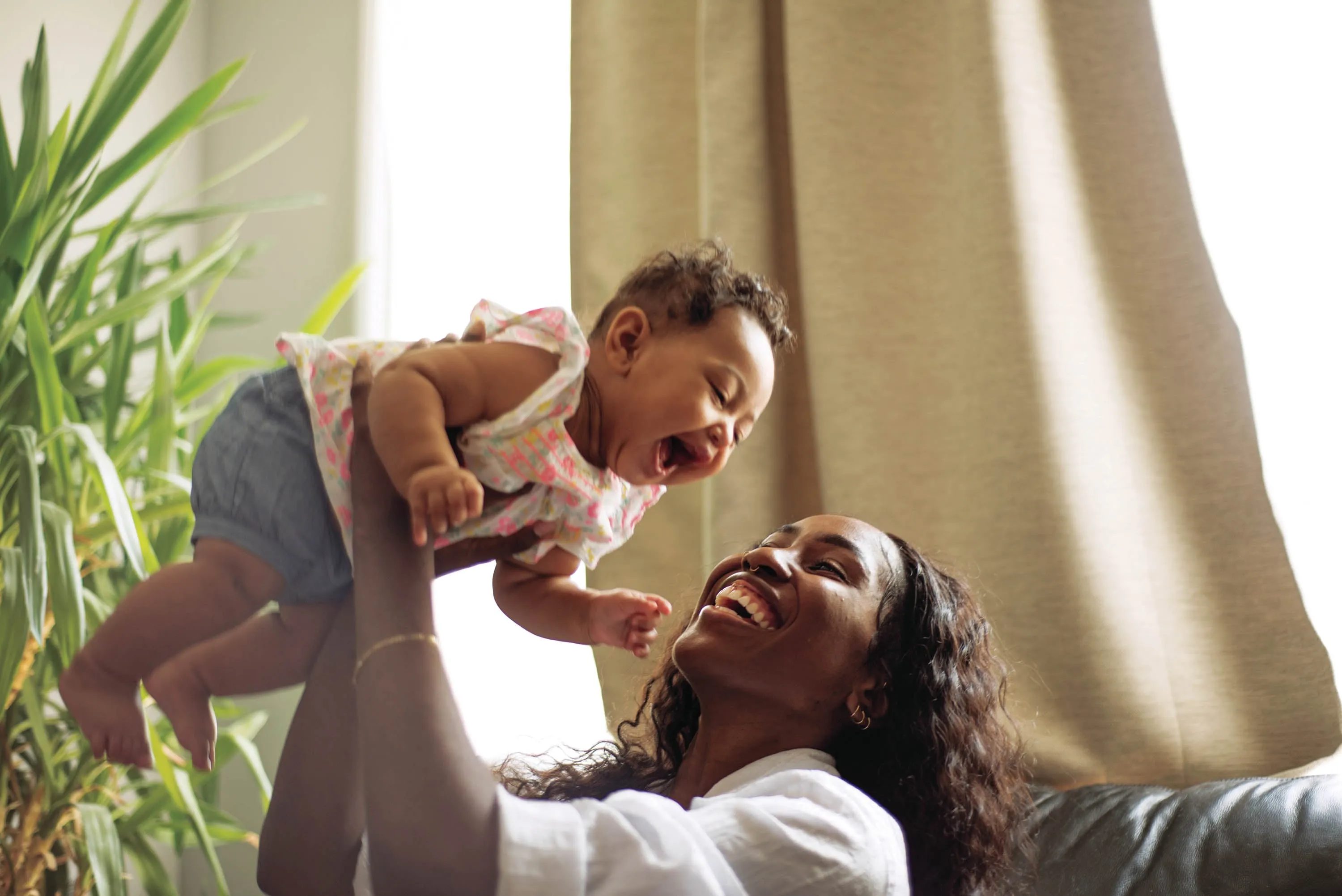 Jorian Charlton, with her daughter Soleil at six months (Solana Cain)
