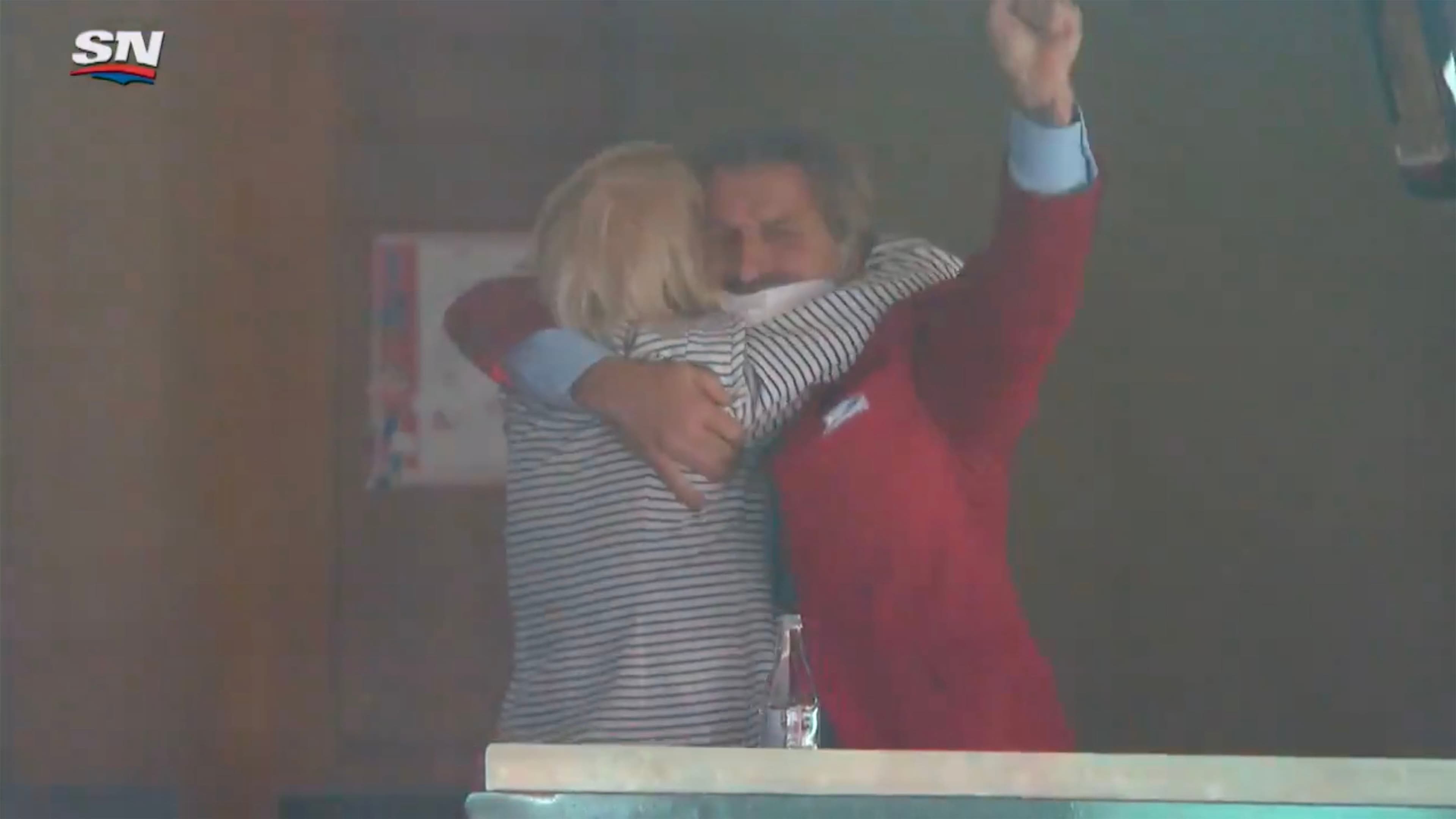 Is this Marc Bergevin dancing? Or just his red suit?