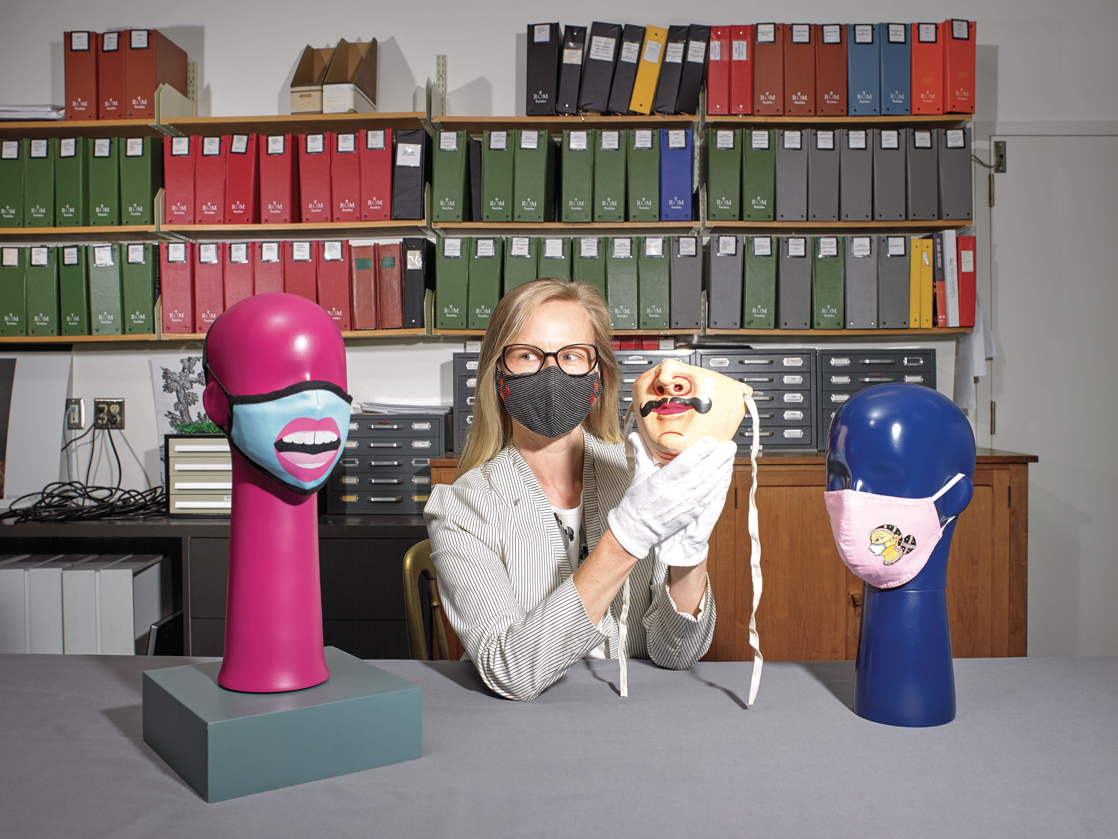 Kristiina Lahde, Technician, Collections Global Fashion and Textiles, Art and Culture (Photograph by Naomi Harris)