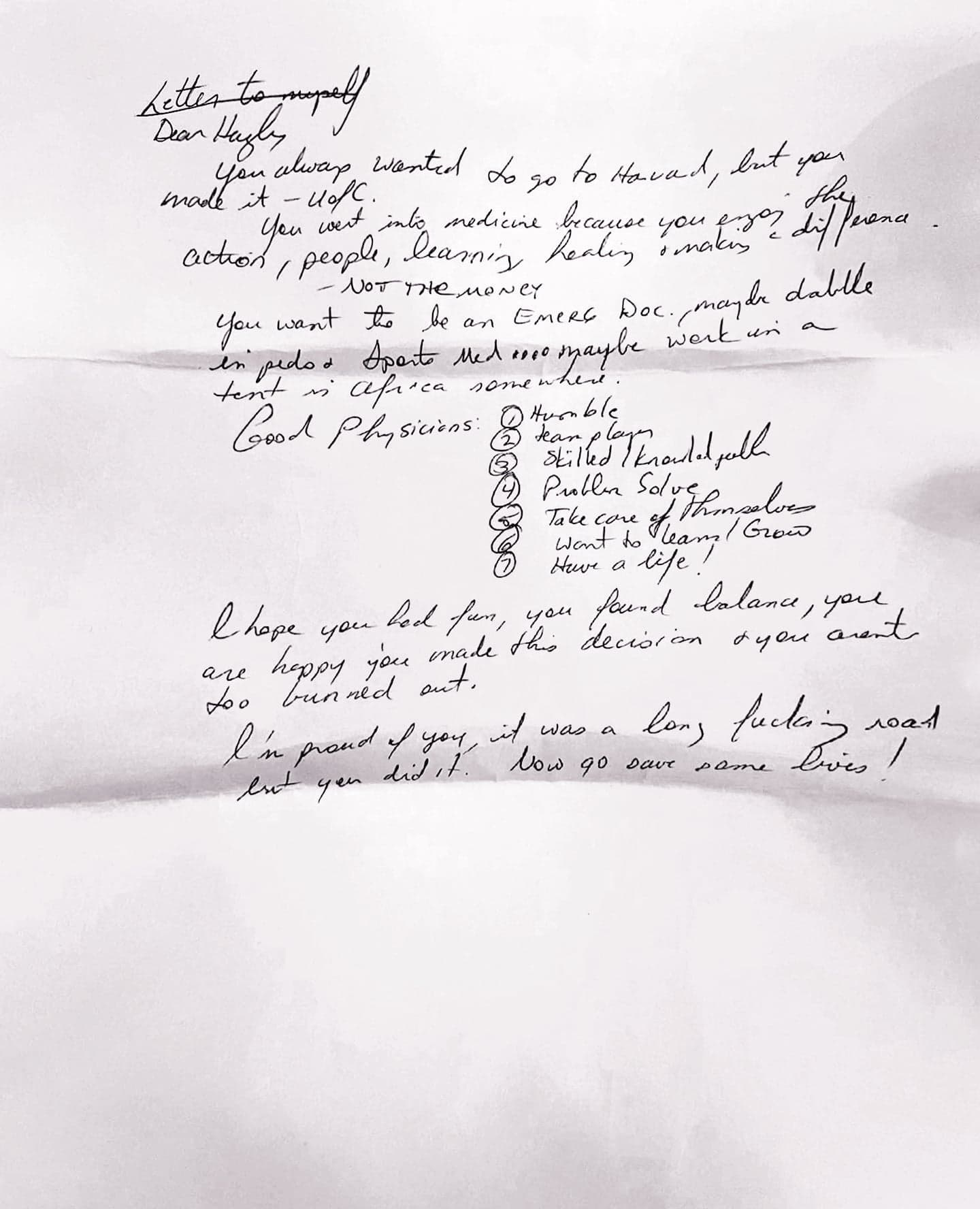 Dr. Hayley Wickenheiser explains a remarkable letter she wrote to her future self