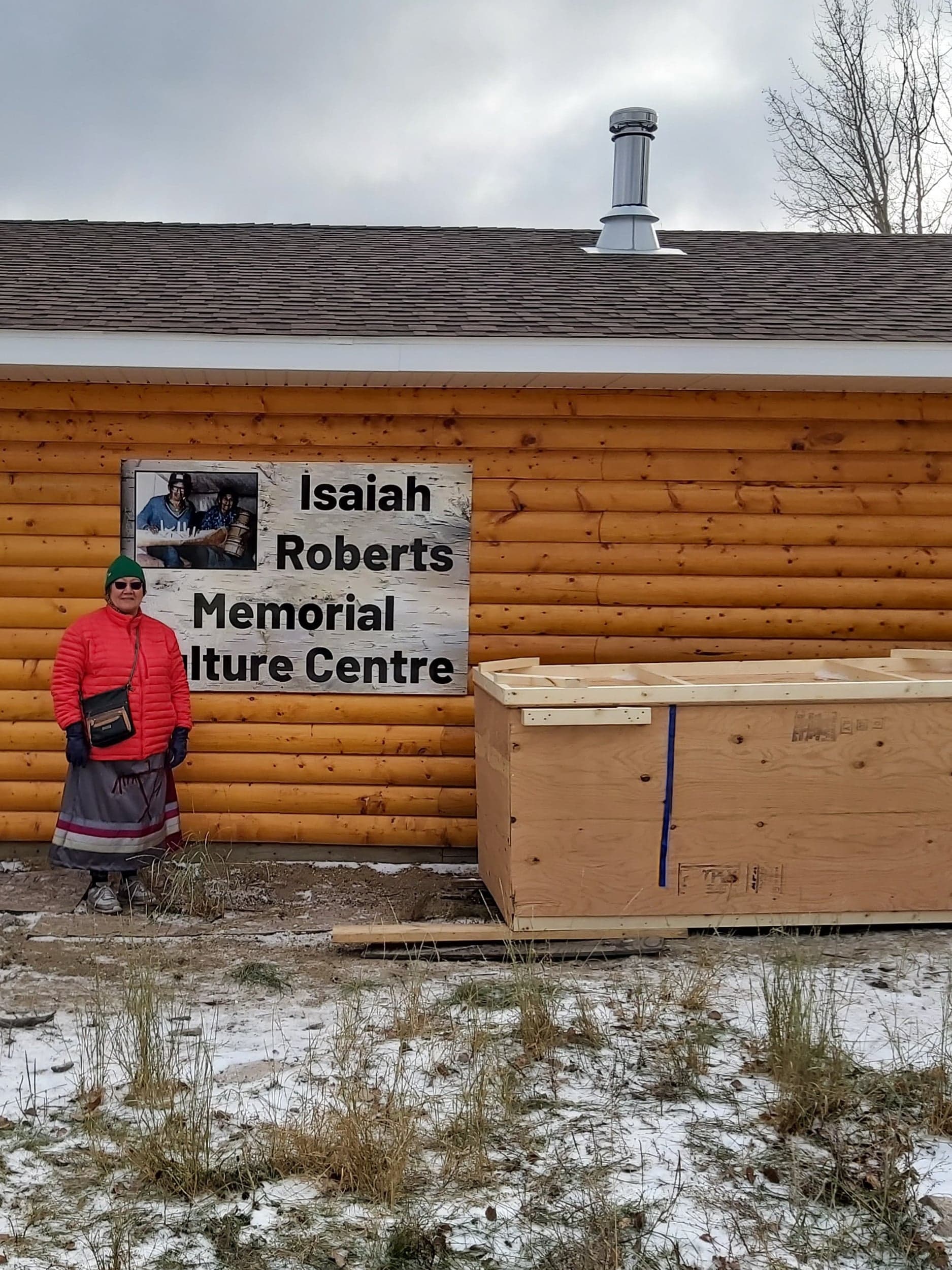 As a child, the Robertses’ granddaughter Rose helped collect roots for the canoe (Courtesy of Rose Roberts)