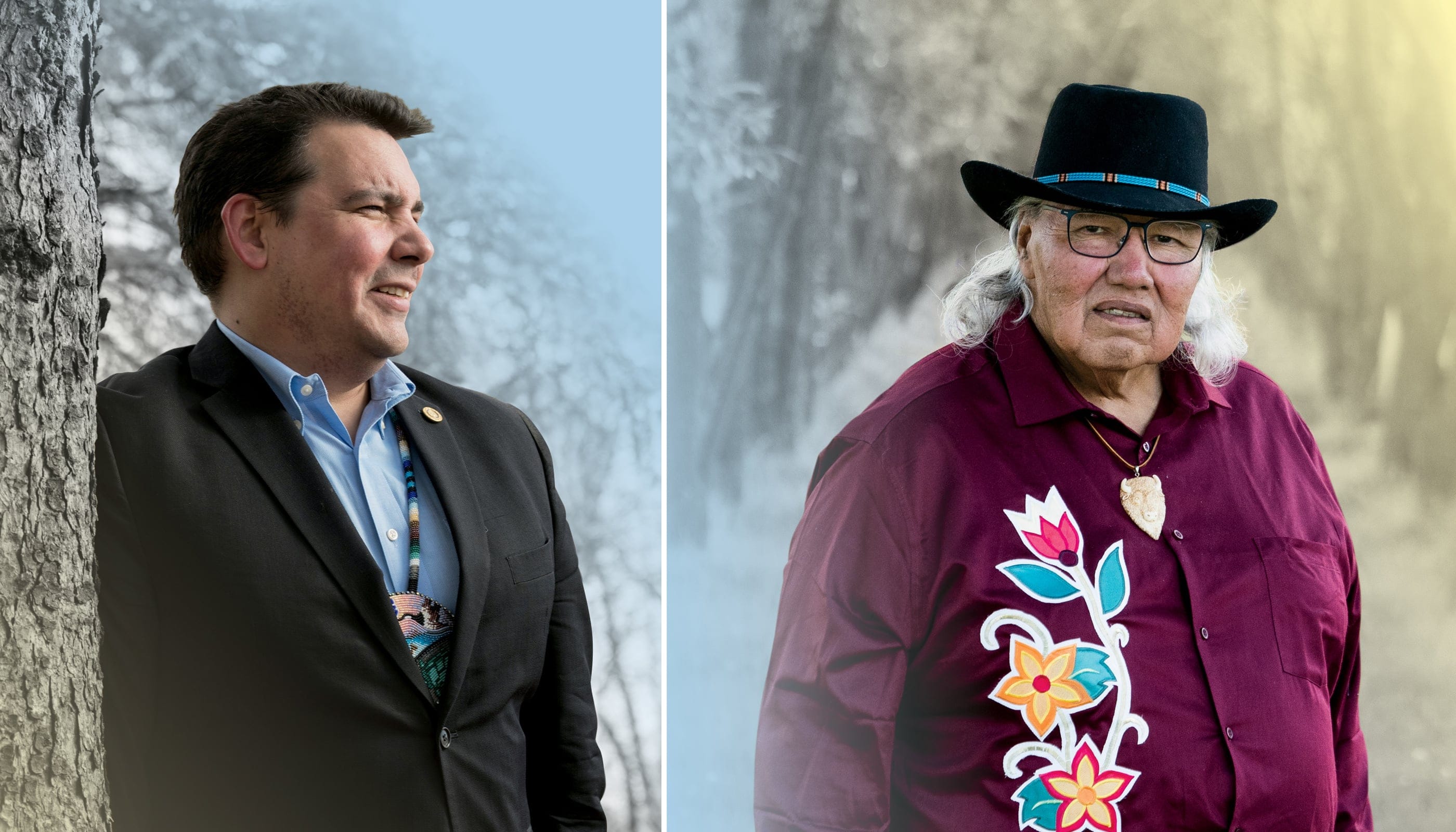 Niigaan Sinclair; Murray Sinclair (Courtesy of David Lipnowski/University of Manitoba;Skye Spence/Queen's Alumni Review)