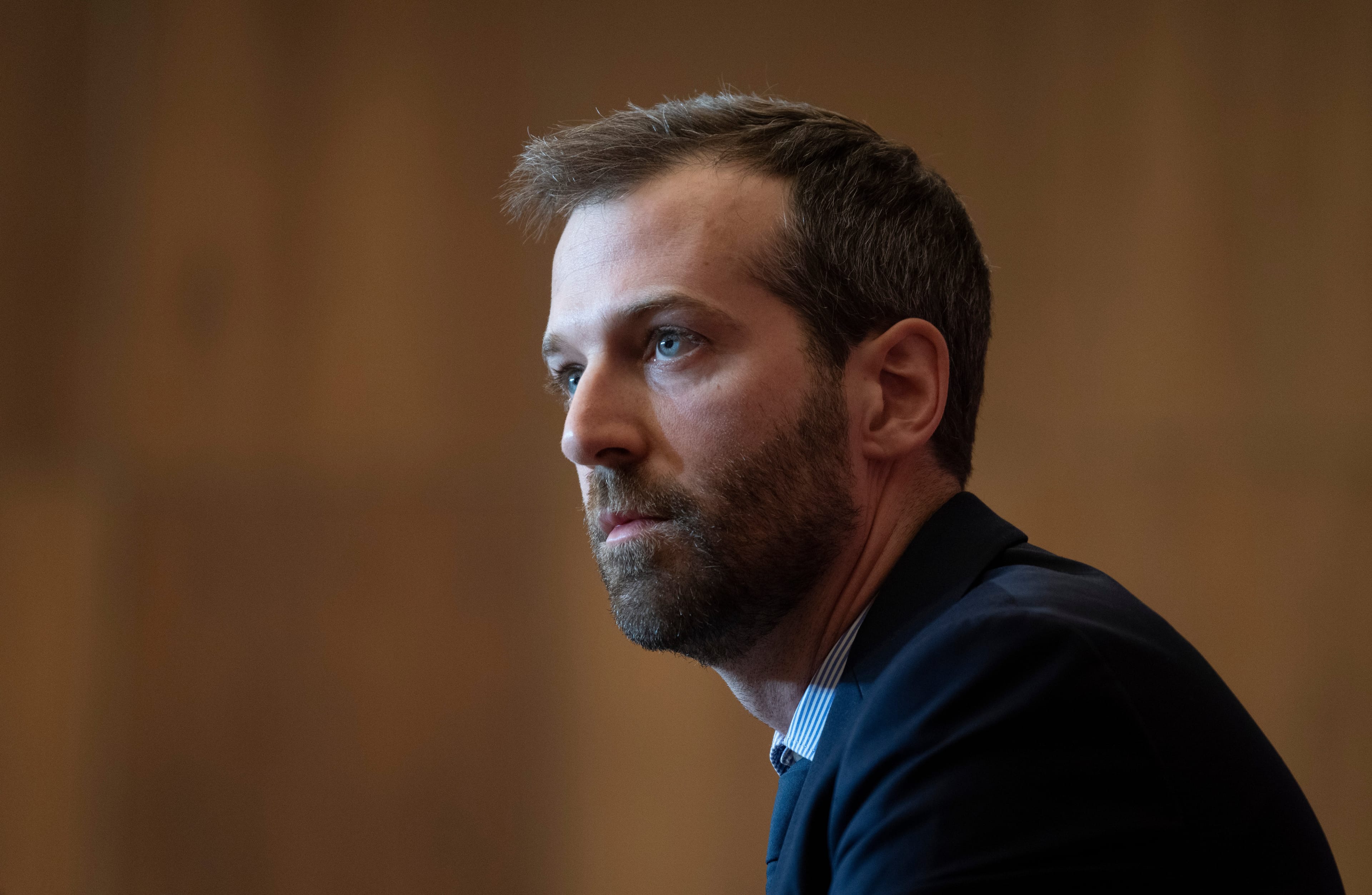 Lightbound speaks about COVID restrictions during a news conference, Feb. 8, 2022 in Ottawa. (Adrian Wyld/The Canadian Press)