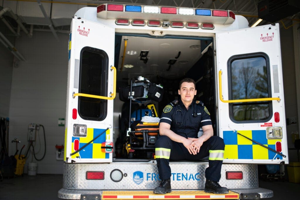 Online education allowed Edward Scarpazza to work on his undergrad while getting experience in the field as a paramedic