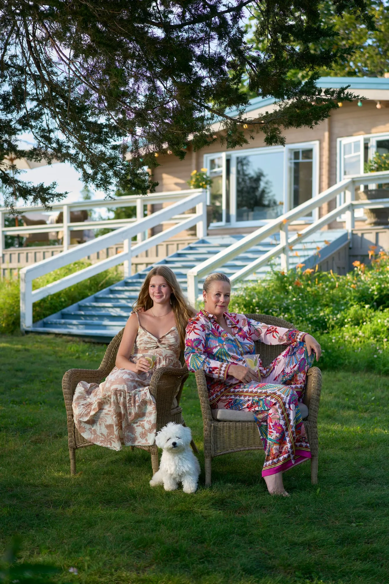 Southam spends summers at Big Rideau Lake with her 15-year-old daughter, Charlotte, and their six-month-old bichon frisé, Nova