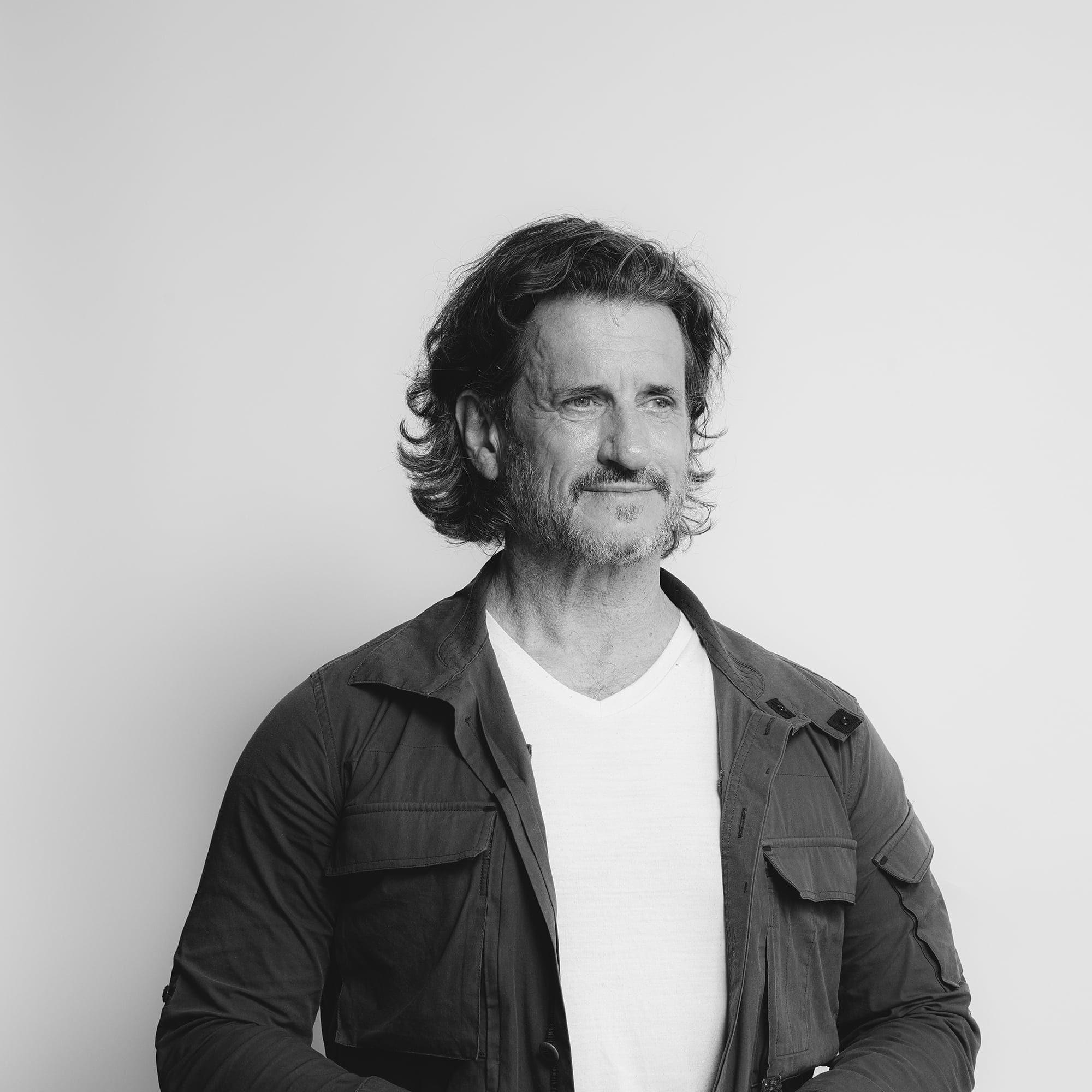 A man looking straight ahead