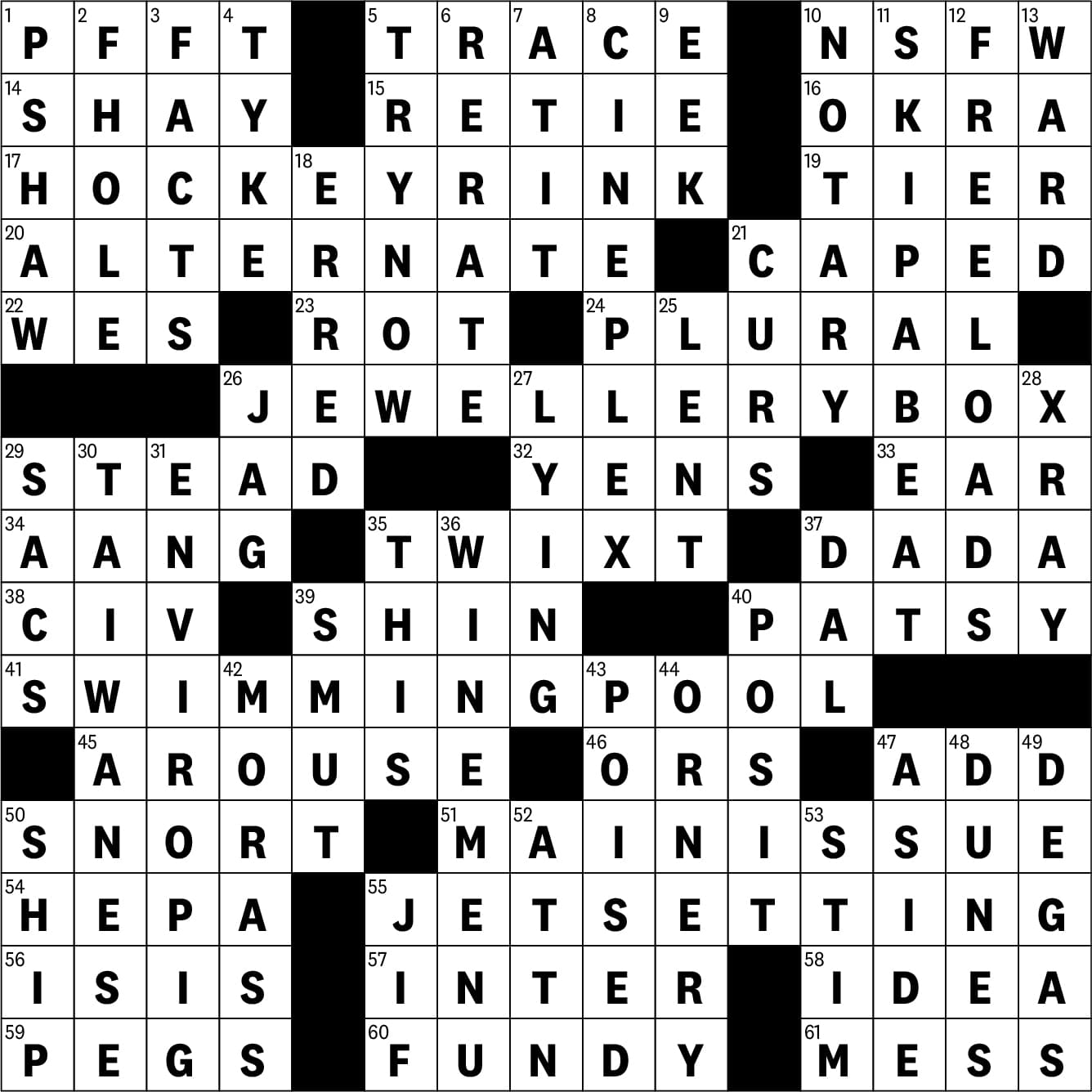 The answers to the Maclean's November crossword