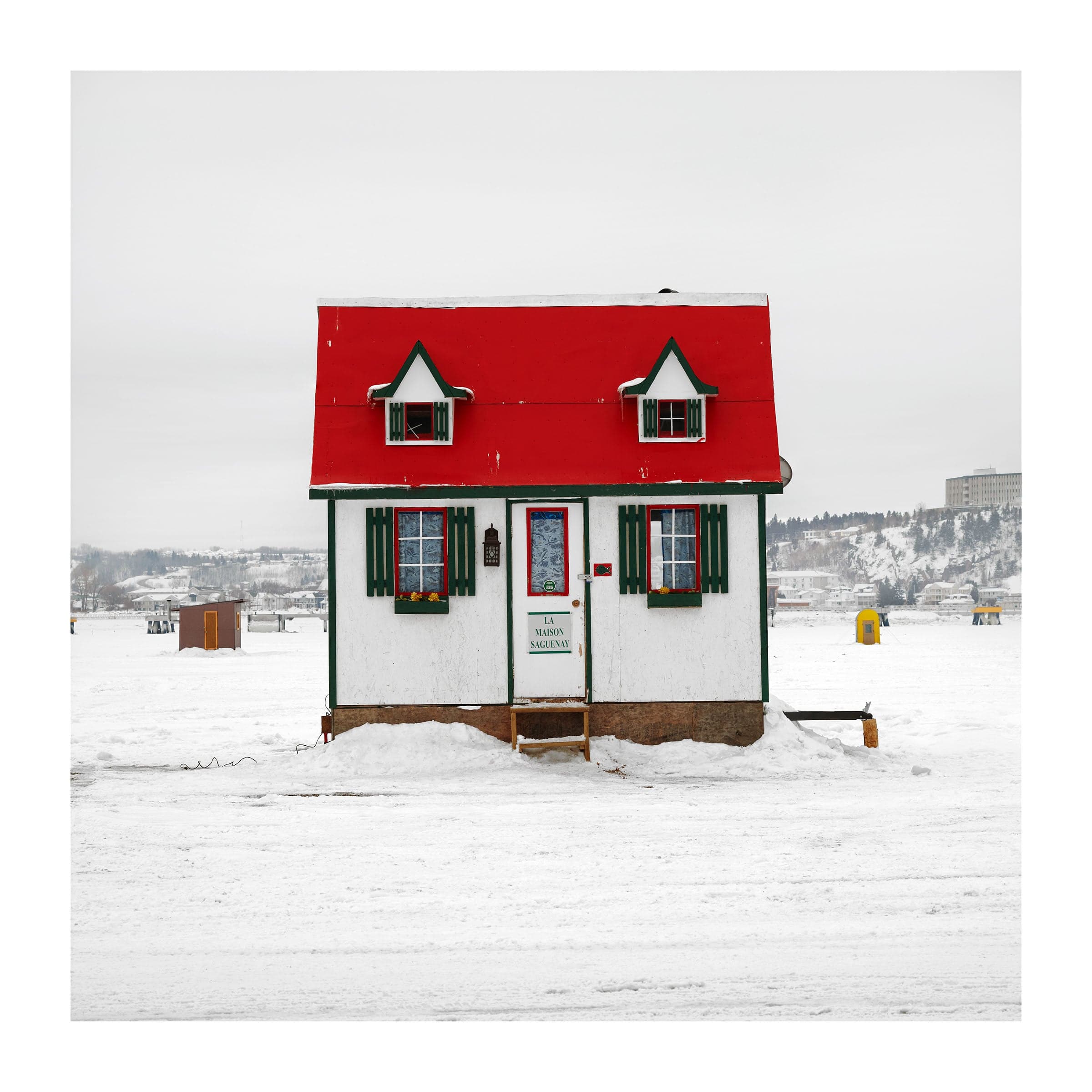 Medium shot of an ice hut home