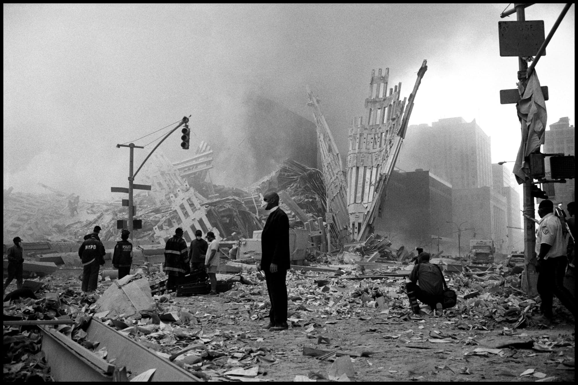 New York City amid the wreckage of the World Trade Center