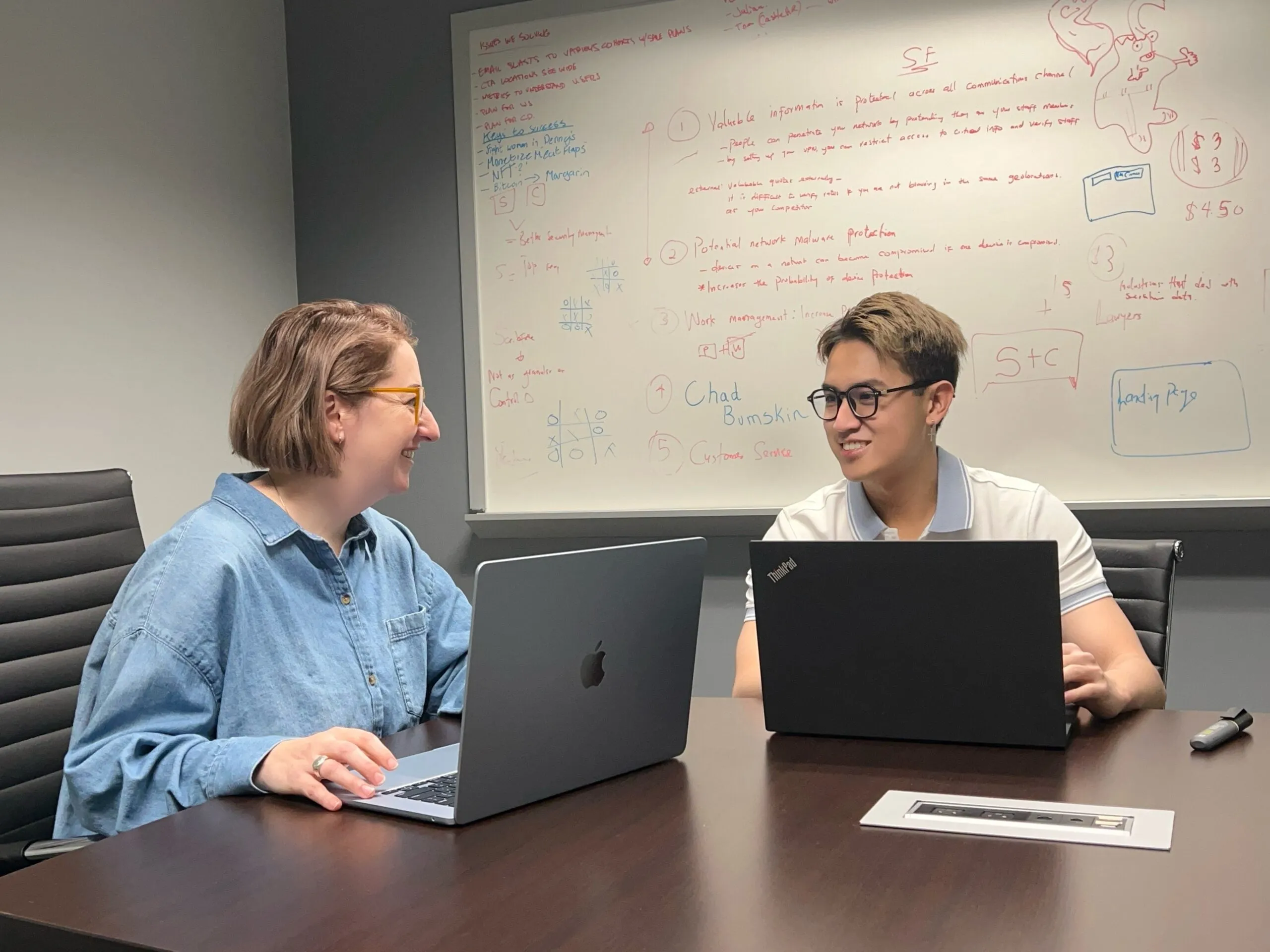 Rebecca Rosenberg (left), a growth team member at Windscribe and Tri Nguyen, intern at Windscribe.