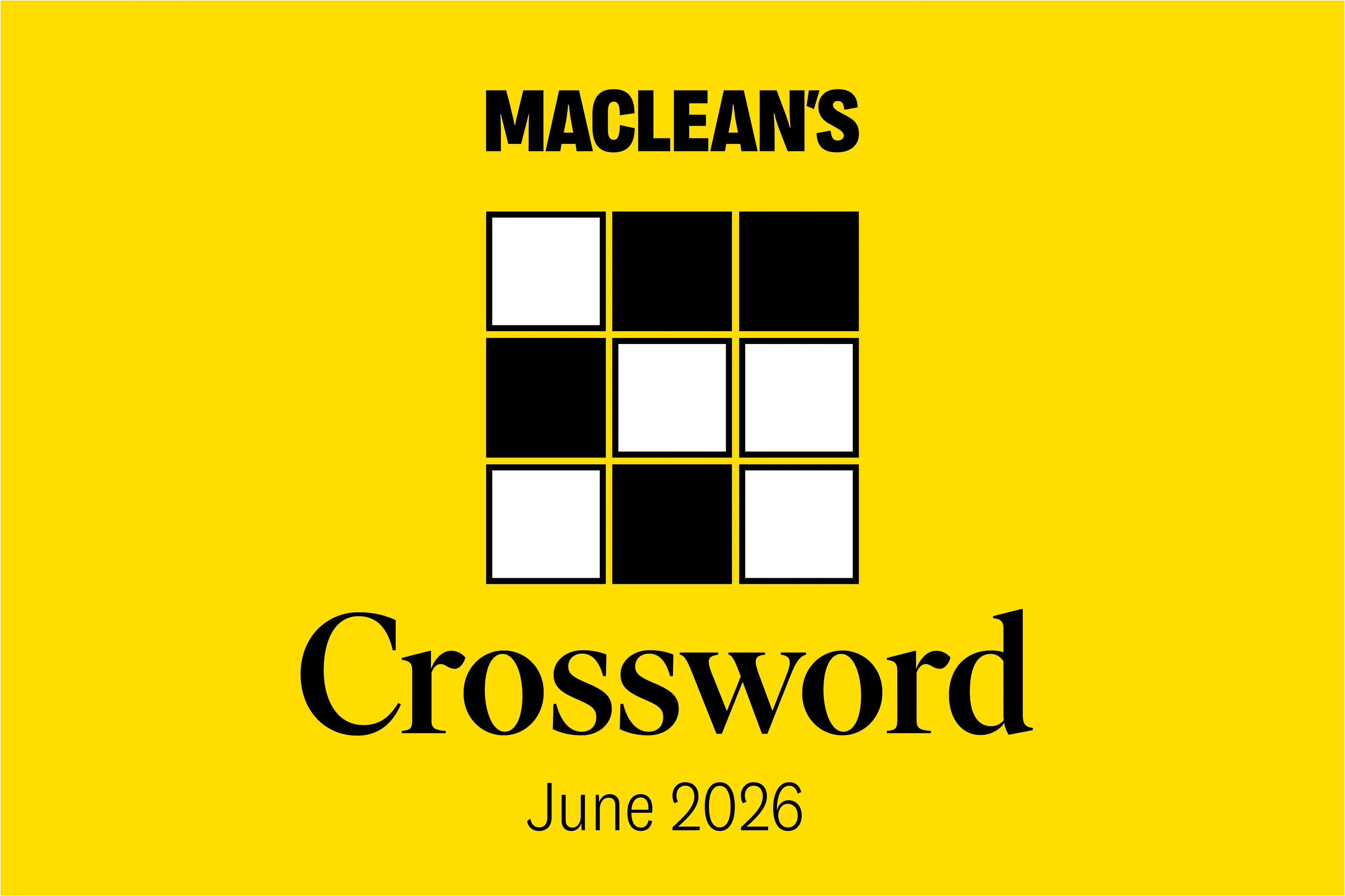 Maclean's Crossword June 2026