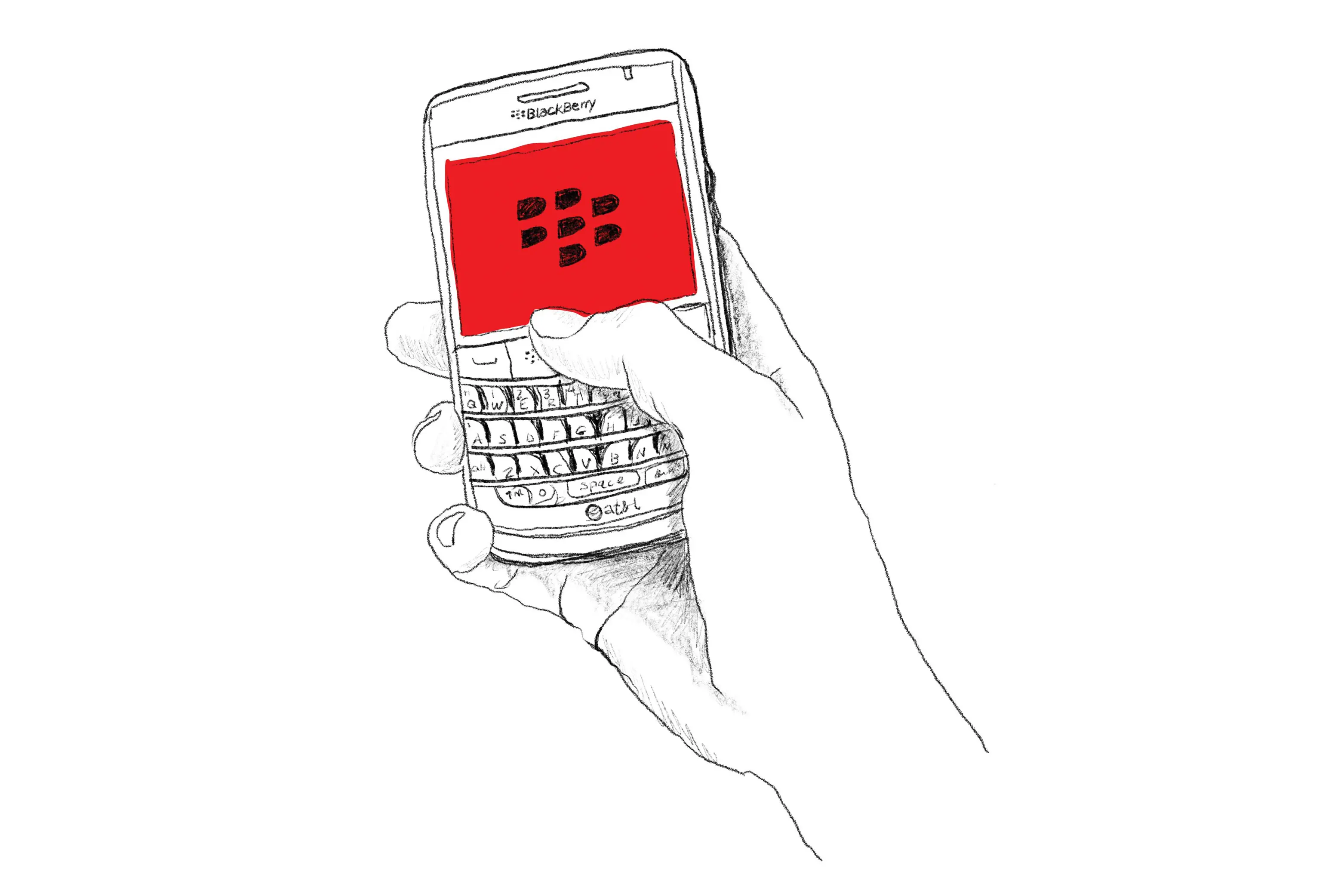 A Blackberry mobile phone