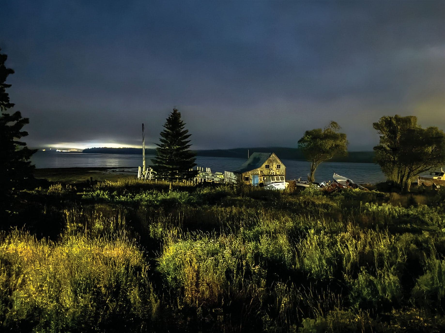 A dusk landscape on Grand Manan island