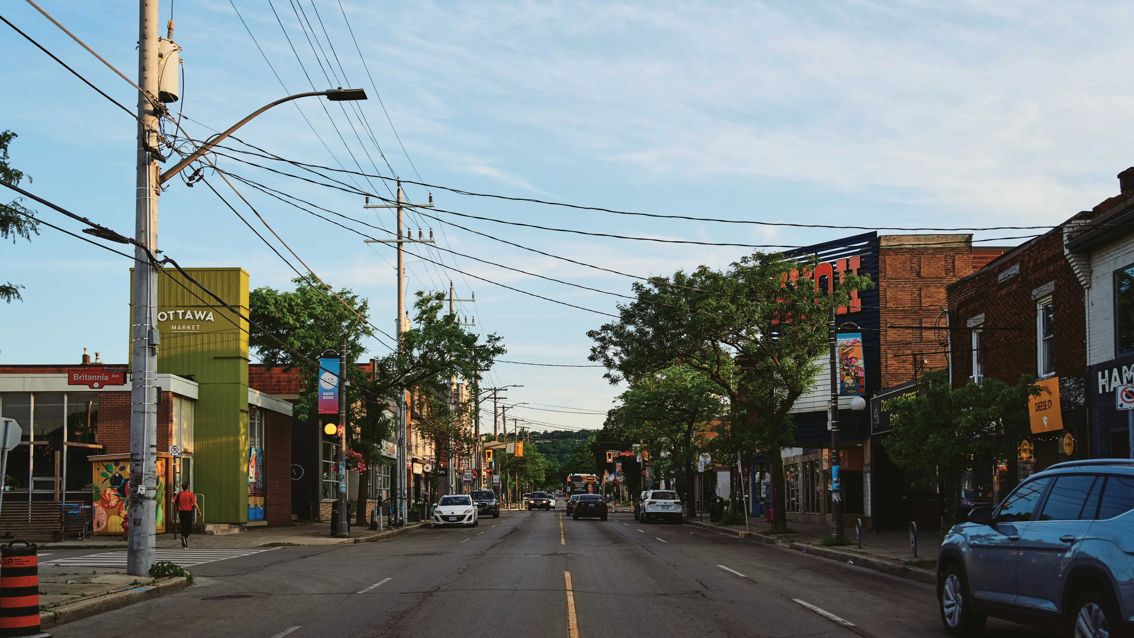 Ottawa Street under the blue sky