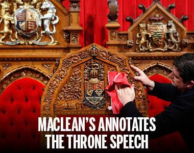 Maclean’s Annotated Throne Speech