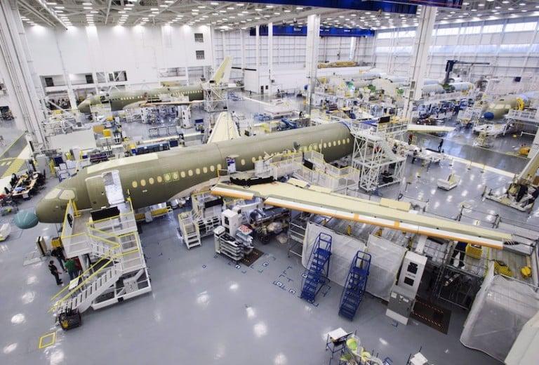 <p>Bombardier&#8217;s CS100 assembly line is seen at the company&#8217;s plant Friday, December 18, 2015 in Mirabel, Que. After years of delays and cost overruns, Bombardier&#8217;s CSeries commercial aircraft has been certified by Canada&#8217;s transportation regulator. THE CANADIAN PRESS/Ryan Remiorz</p>
