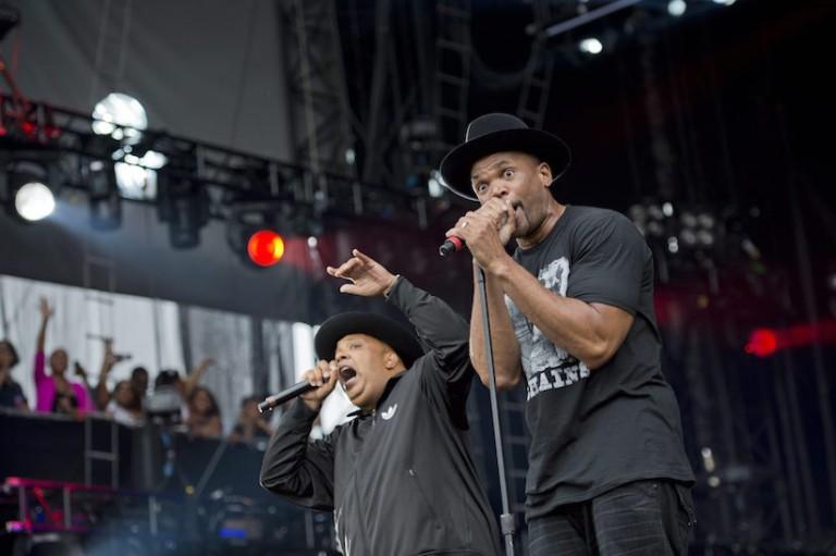 <p>Run DMC performing at the &#8220;Made In America&#8221; music festival on Sunday Sept. 2, 2012, in Philadelphia. (Photo by Drew Gurian/Invision/AP)</p>
