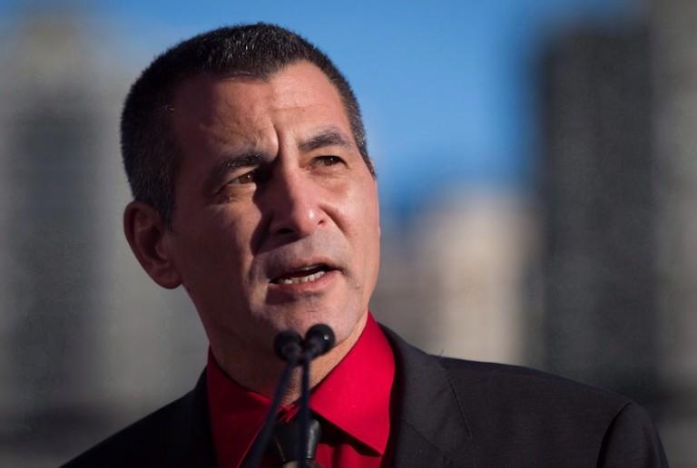 <p>Minister of Fisheries, Oceans and the Canadian Coast Guard, Hunter Tootoo, announces the federal government&#8217;s commitment to reopening the Kitsilano Coast Guard facility, in Vancouver, B.C., on December 16, 2015. Hunter Tootoo has been working through &#8220;deeply personal and private issues,&#8221; the ex-Liberal said Wednesday as he resumed his MP duties following two months off to seek treatment for alcohol addiction. Tootoo, who represents the northern riding of Nunavut, held a news conference at his office in Iqaluit, his first appearance in the public eye since abruptly leaving cabinet and caucus at the end of May. THE CANADIAN PRESS/Darryl Dyck</p>

