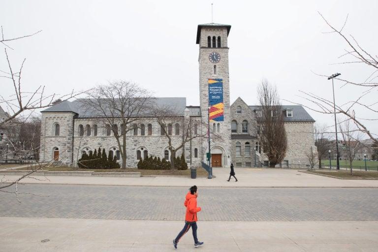 Grant Hall at Queen's University campus in Kingston, Ontario, on Wednesday March 18, 2020. THE CANADIAN PRESS/Lars Hagberg