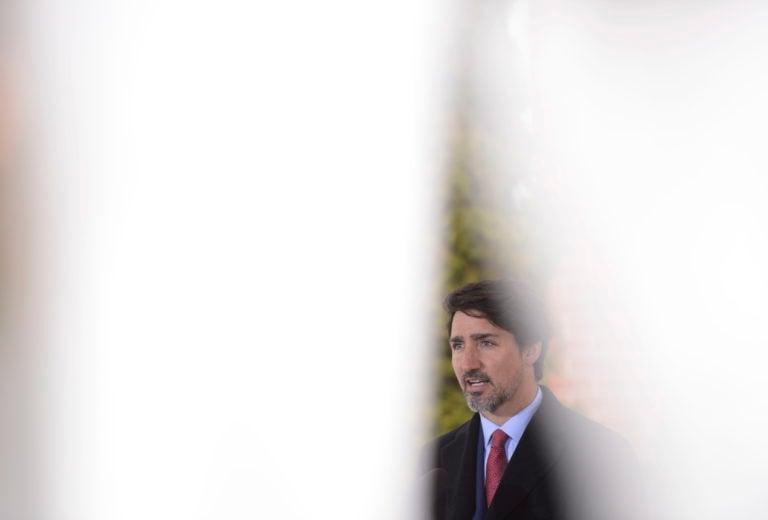 Prime Minister Justin Trudeau addresses Canadians on the COVID-19 pandemic from Rideau Cottage in Ottawa on Thursday, March 26, 2020. THE CANADIAN PRESS/Sean Kilpatrick