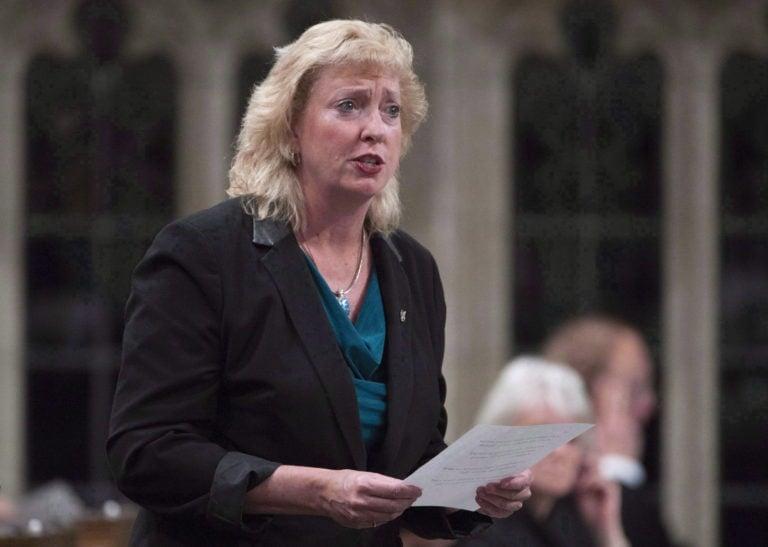 Conservative MP Marilyn Gladu rises in the House of Commons in Ottawa on Friday, May 6, 2016. Conservative health critic Gladu says the Liberal government needs to do more to ensure that cannabis products available online are not attractive to young people. THE CANADIAN PRESS/Adrian Wyld