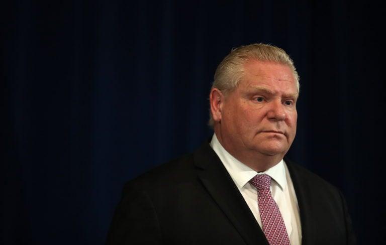 Ontario Premier Doug Ford addresses the province’s daily COVID-19 press conference from Queen’s Park in Toronto in Thursday, May 7, 2020. THE CANADIAN PRESS/Steve Russell-Pool