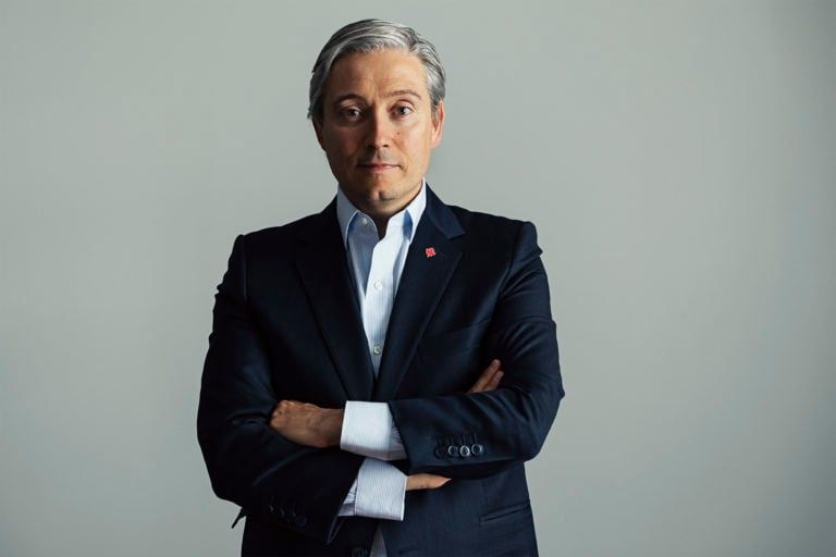 Minister of Foreign Affairs François-Philippe Champagne in his Shawinigan, QC, office. (Photograph by Sylvie Li)