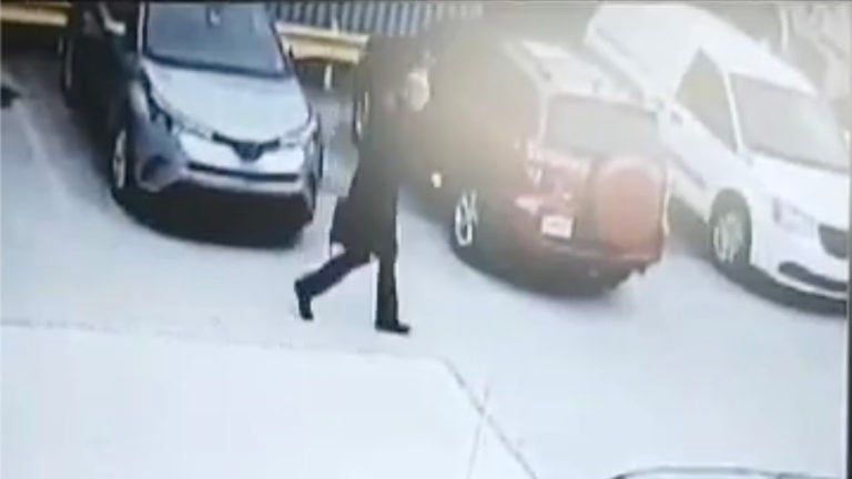 A still from a video showing Gabriel Wortman in the Brinks yard on March 30, 2020.