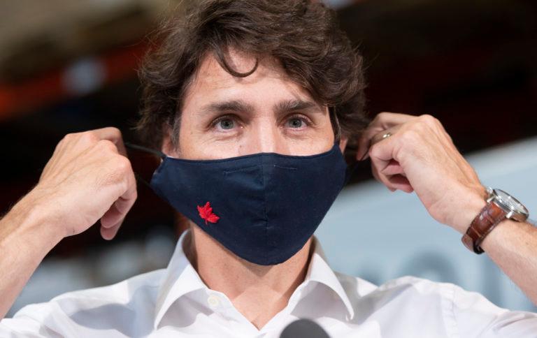 Trudeau attends a news conference in Gatineau, Que., on July 3, 2020 (CP/Adrian Wyld)