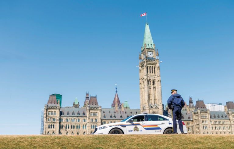 An RCMP police car in front of Parliament in Ottawa (Marc Bruxelle/Alamy)