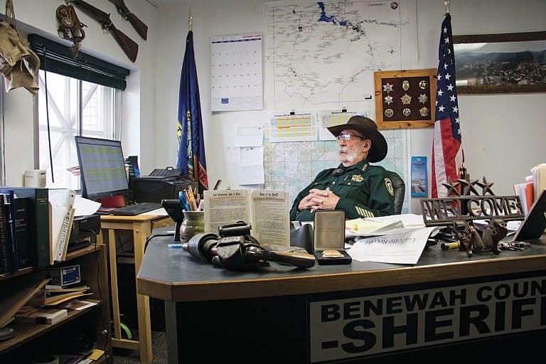 Resser, the Sheriff of Benewah County at his office in St. Maries, Idaho (Photograph by Adnan R. Khan)