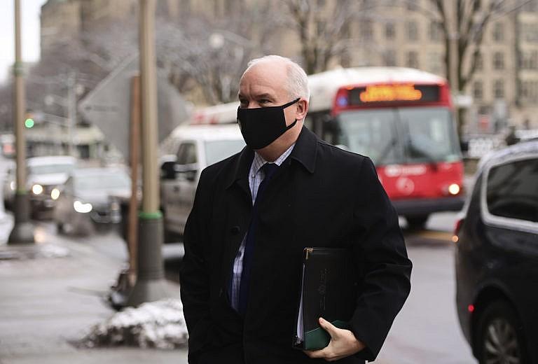 O'Toole arrives to a caucus meeting in Ottawa on Dec. 2, 2020 (CP/Sean Kilpatrick)