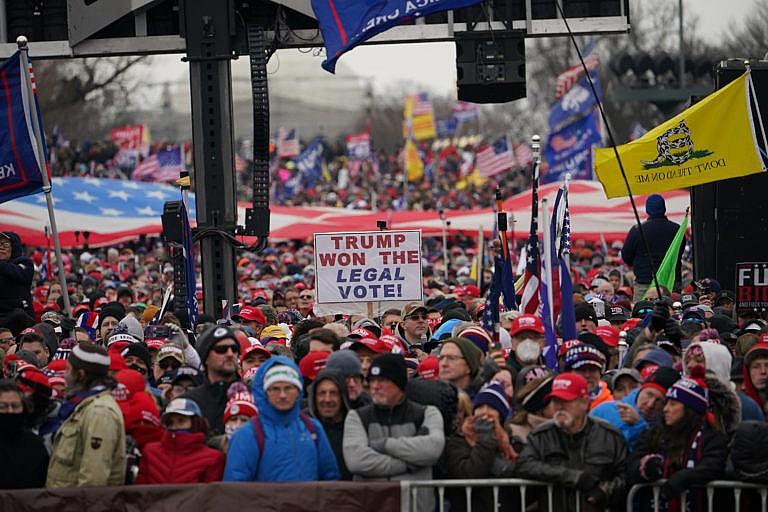 Trump speaks to supporters near the White House on Jan. 6, 2021, in Washington, DC (MANDEL NGAN/AFP via Getty Images)
