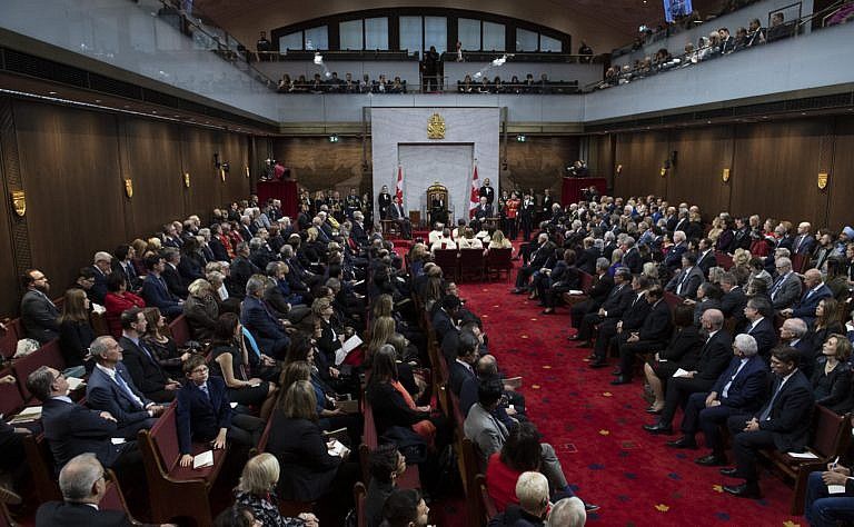 The Senate chamber during the 2019 Throne Speech. (Sean Kilpatrick/CP)